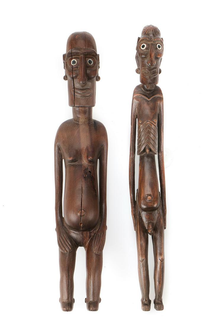 Two Easter Island Moai Kavakava Figures (1 of 3)