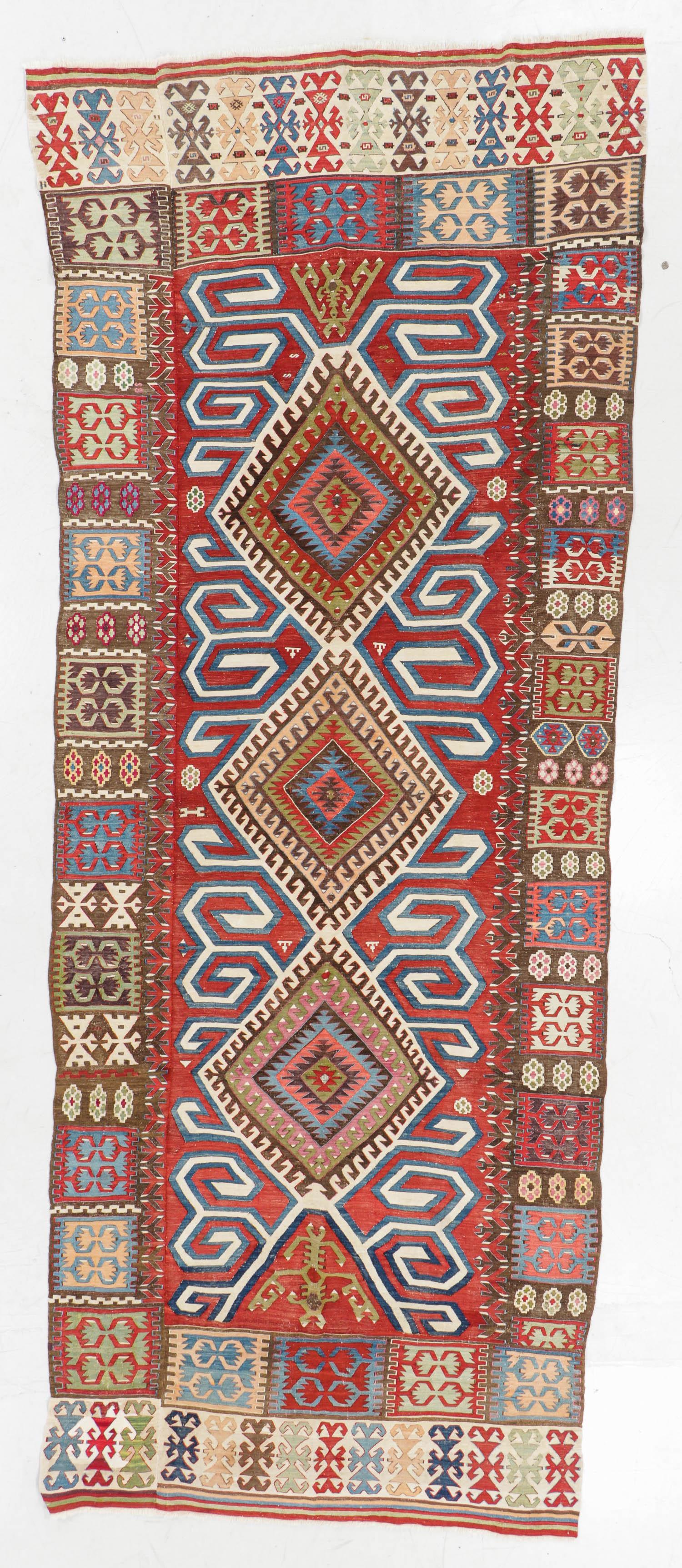 Hotamish Kilim, Turkey, Early/Mid 19th C., 4'9'' x Oct 21, 2020