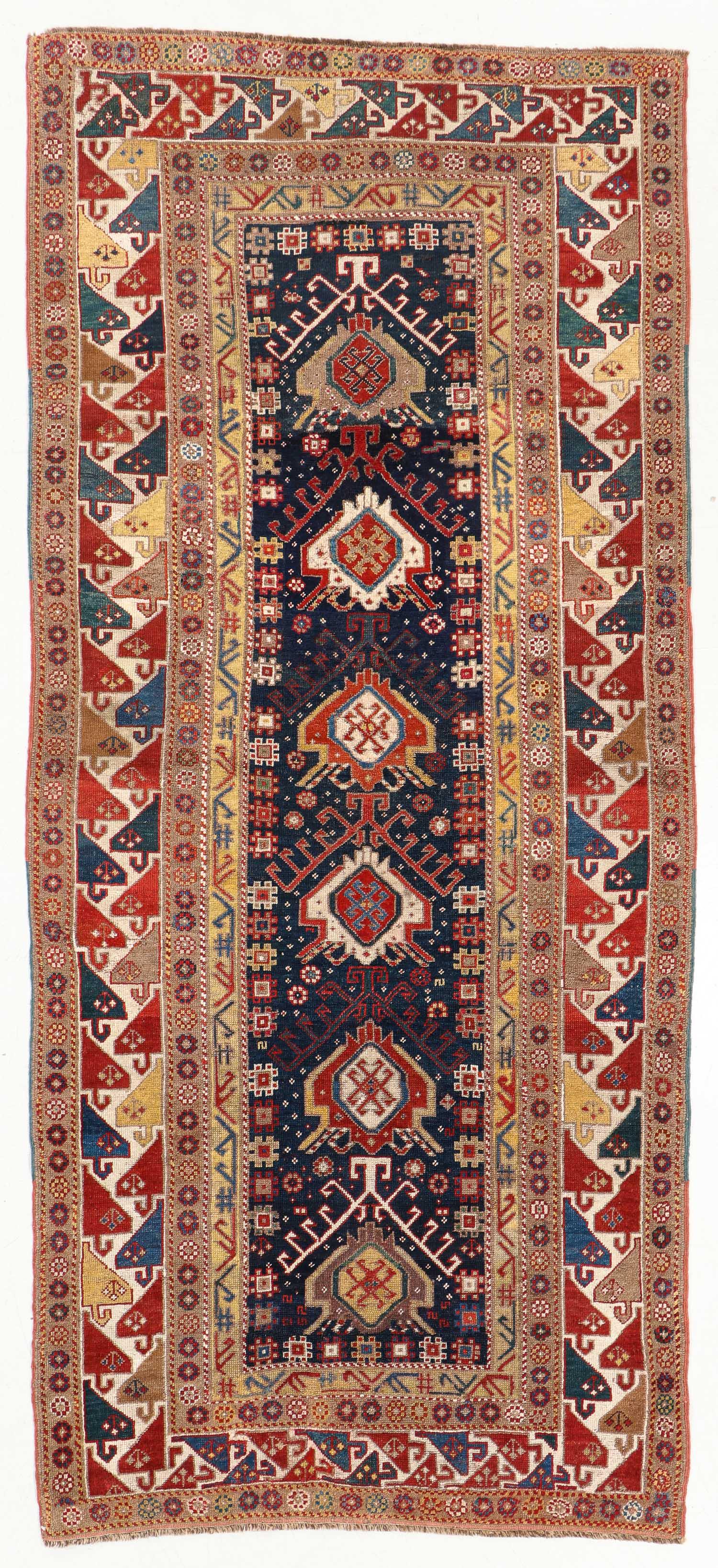 Kazak Rug, Caucasus, Late 19th C., 4'1'' x 9'3'' (1 of 6)