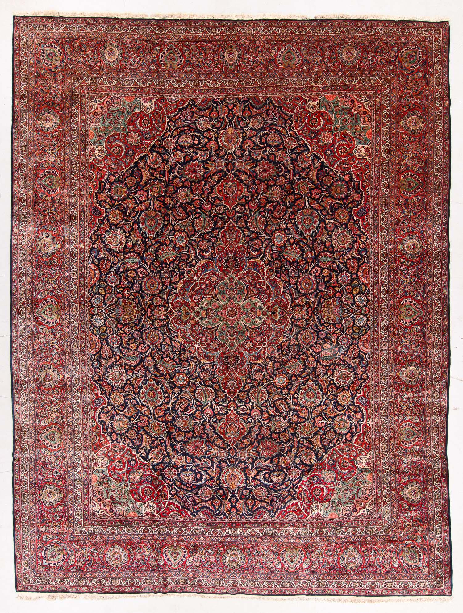 Dabir Kashan Rug, Persia, Early 20th C., 12'1'' x 16' (1 of 4)