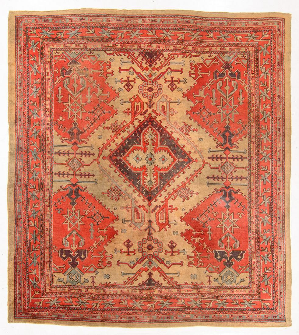 Oushak Rug, Turkey, Circa 1900, 10'6'' x 11'7'' (1 of 5)