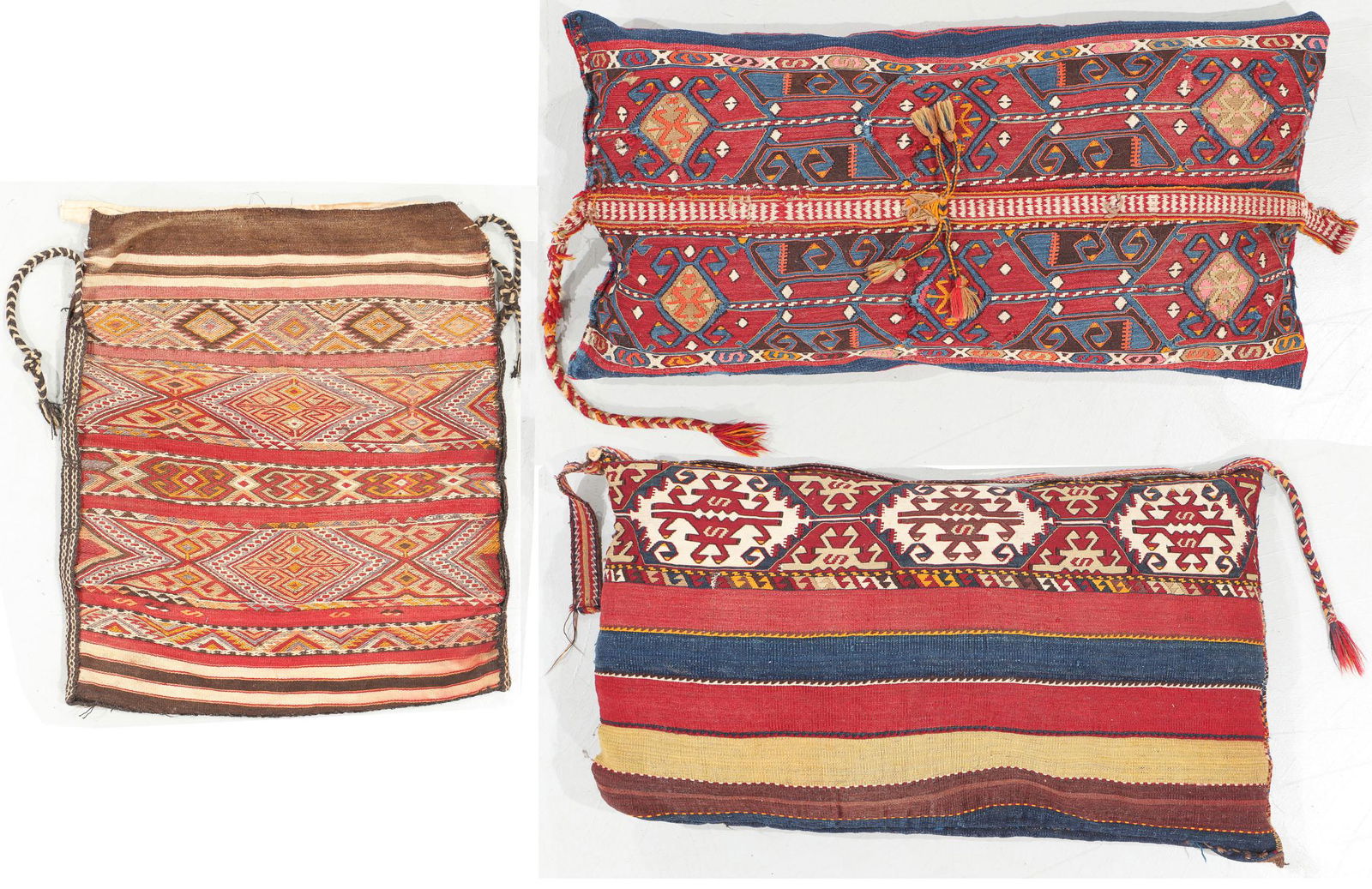 Three East Anatolian Sumak Cargo Bags, Circa 1900 (1 of 8)