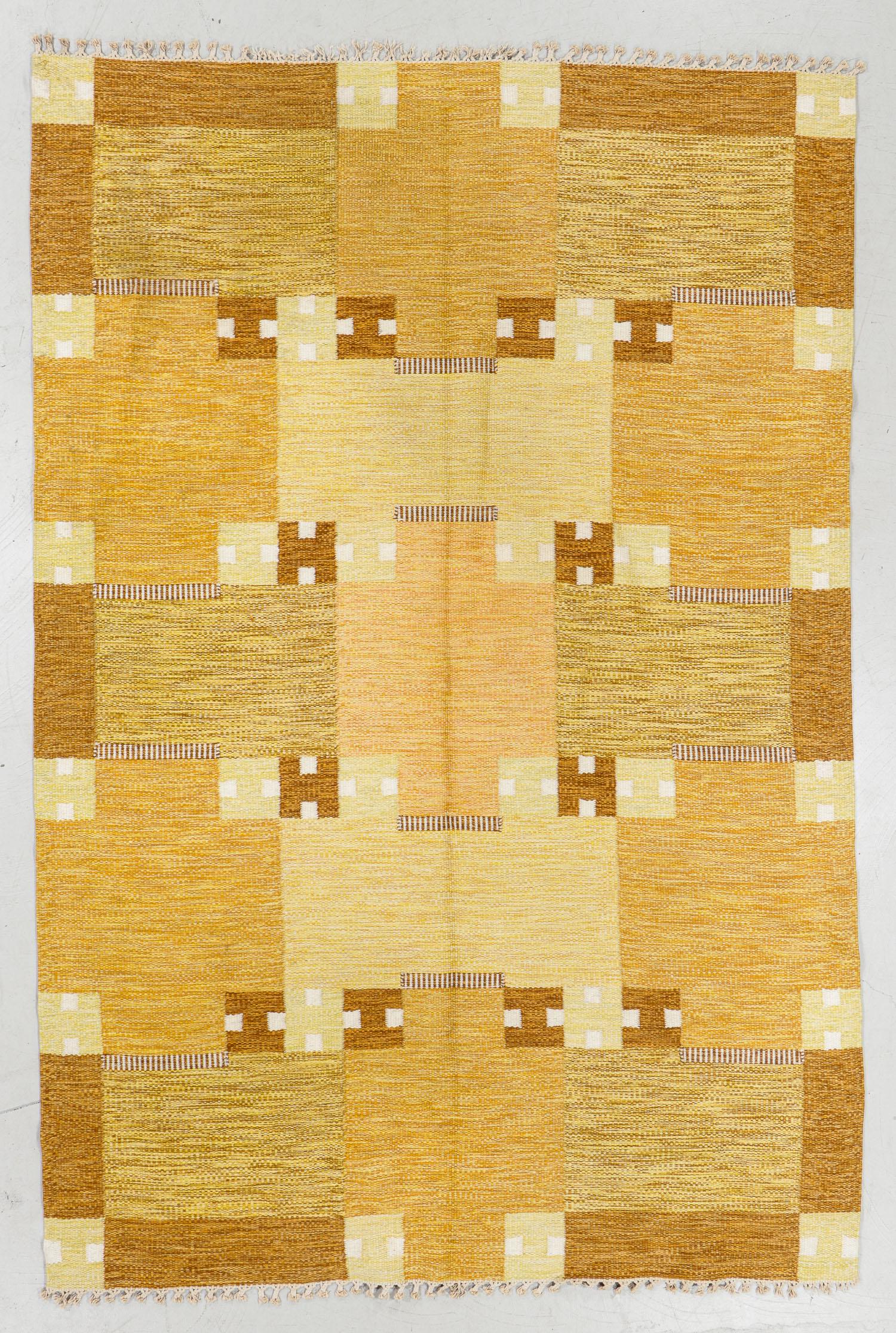 Modernist Kilim, Sweden, Mid 20th C., 6'3'' x 9'5'' (1 of 4)