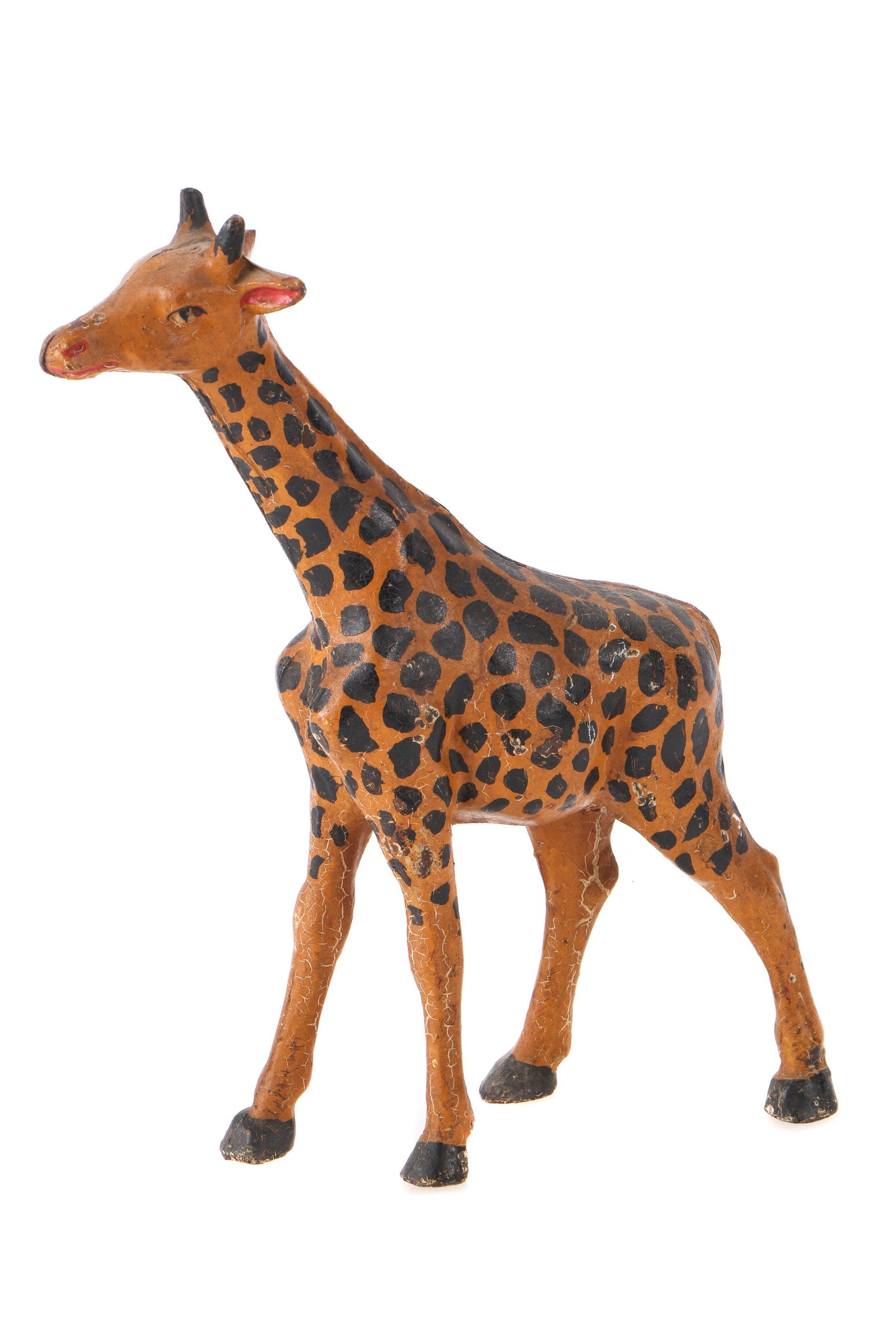 Rare Antique Cast Iron Giraffe Door Stop: Rare Antique Cast Iron Giraffe Door Stop. Beautifully and realistically painted. Attributed to Hubley. Extremely rare and desirable. Property from a Philadelphia Estate. Size: 12.75'' x 9'' x 3'' (32 