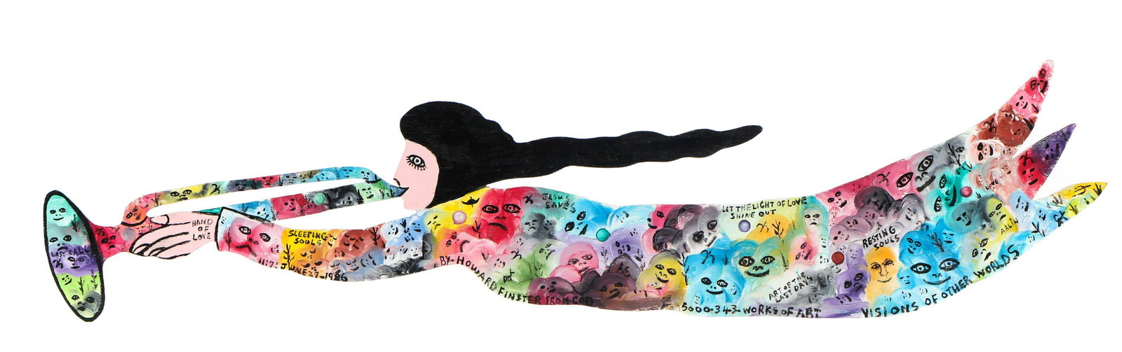 Howard Finster (American, 1916-2001) Trumpeting Angel (1 of 7)