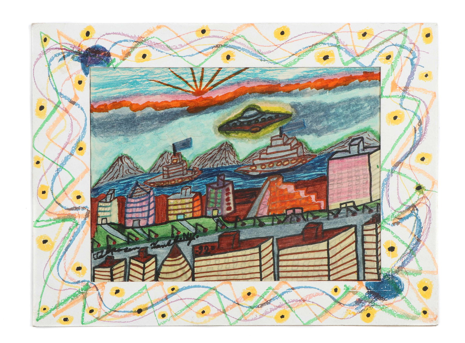 Ionel Talpazan (1955-2015) UFO Drawing (1 of 3)