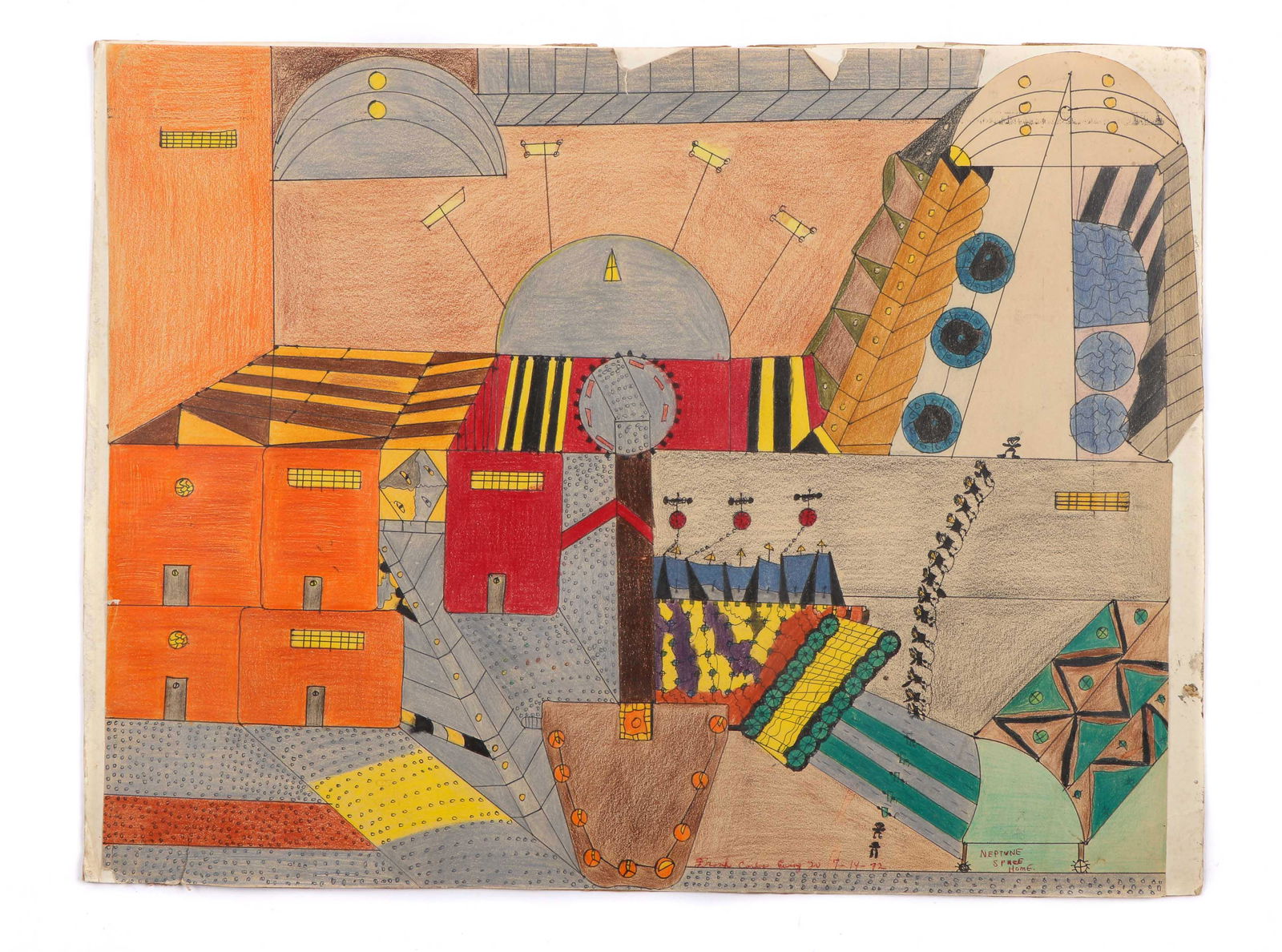 Frank Ewing (20th c.) "Neptune Space Station" (1 of 3)