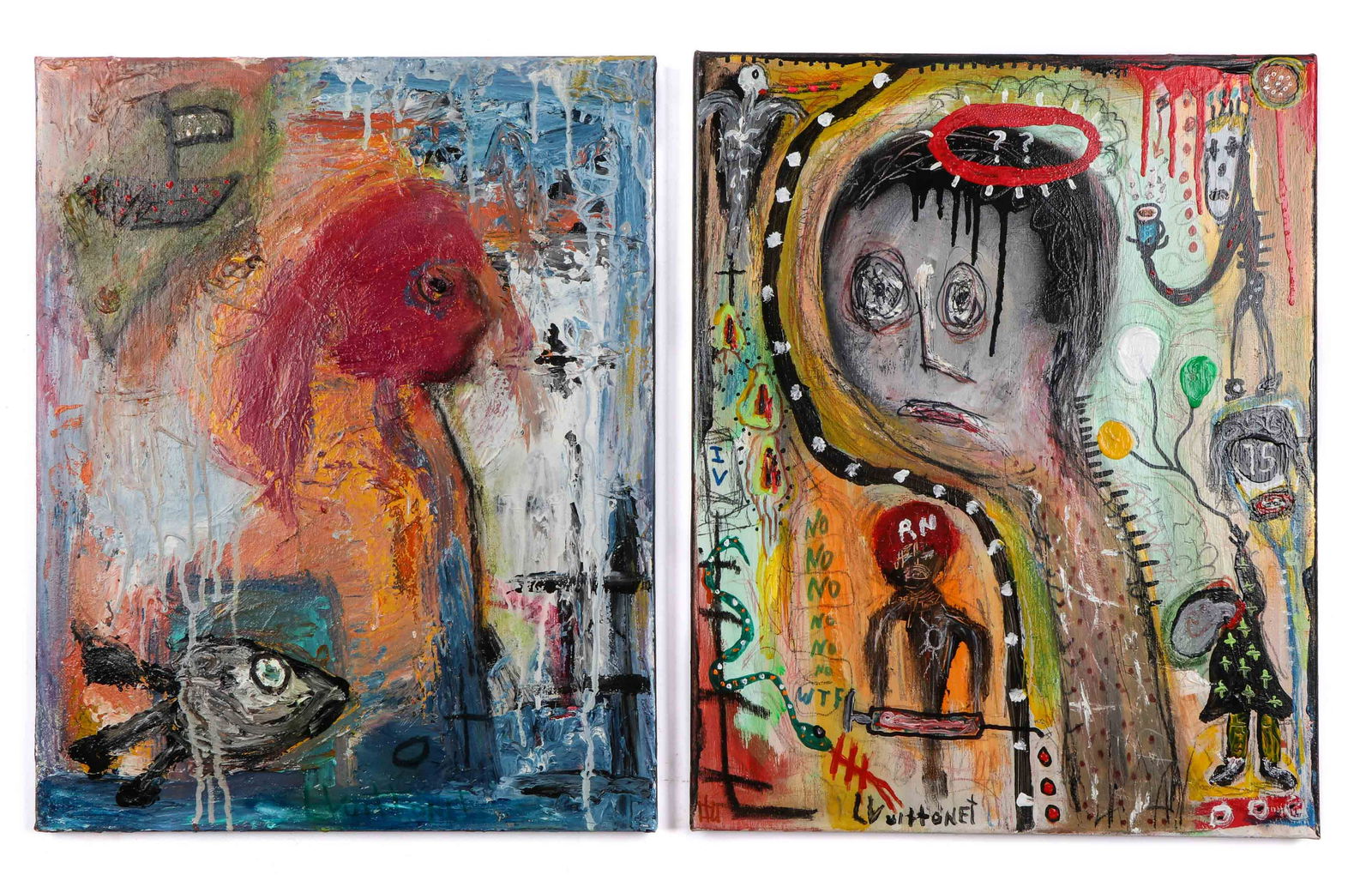 Louis Vuittonet (American, b.1943) 2 Paintings (1 of 4)