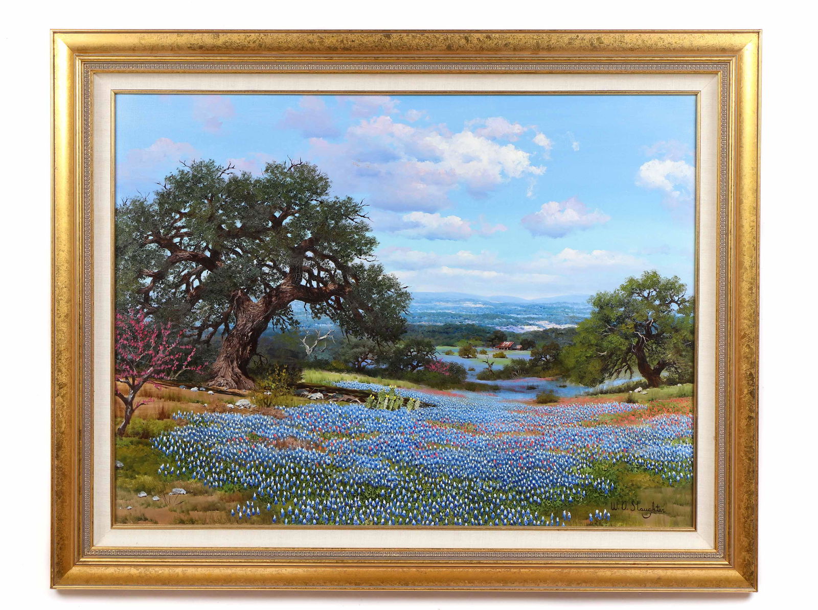 William A. Slaughter (1923-2003) "Splendid Seclusion": William A. Slaughter (American, 1923-2003) "Splendid Seclusion", oil painting on canvas, signed. Framed. Provenance: Private Collection, Acquired from Simic Galleries, California. A Certificate of Aut