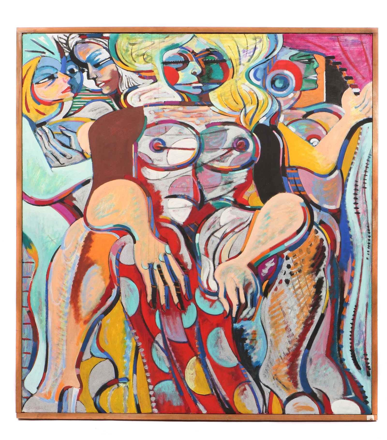 Jack Gerber (American, b. 1927) Figure Painting (1 of 3)