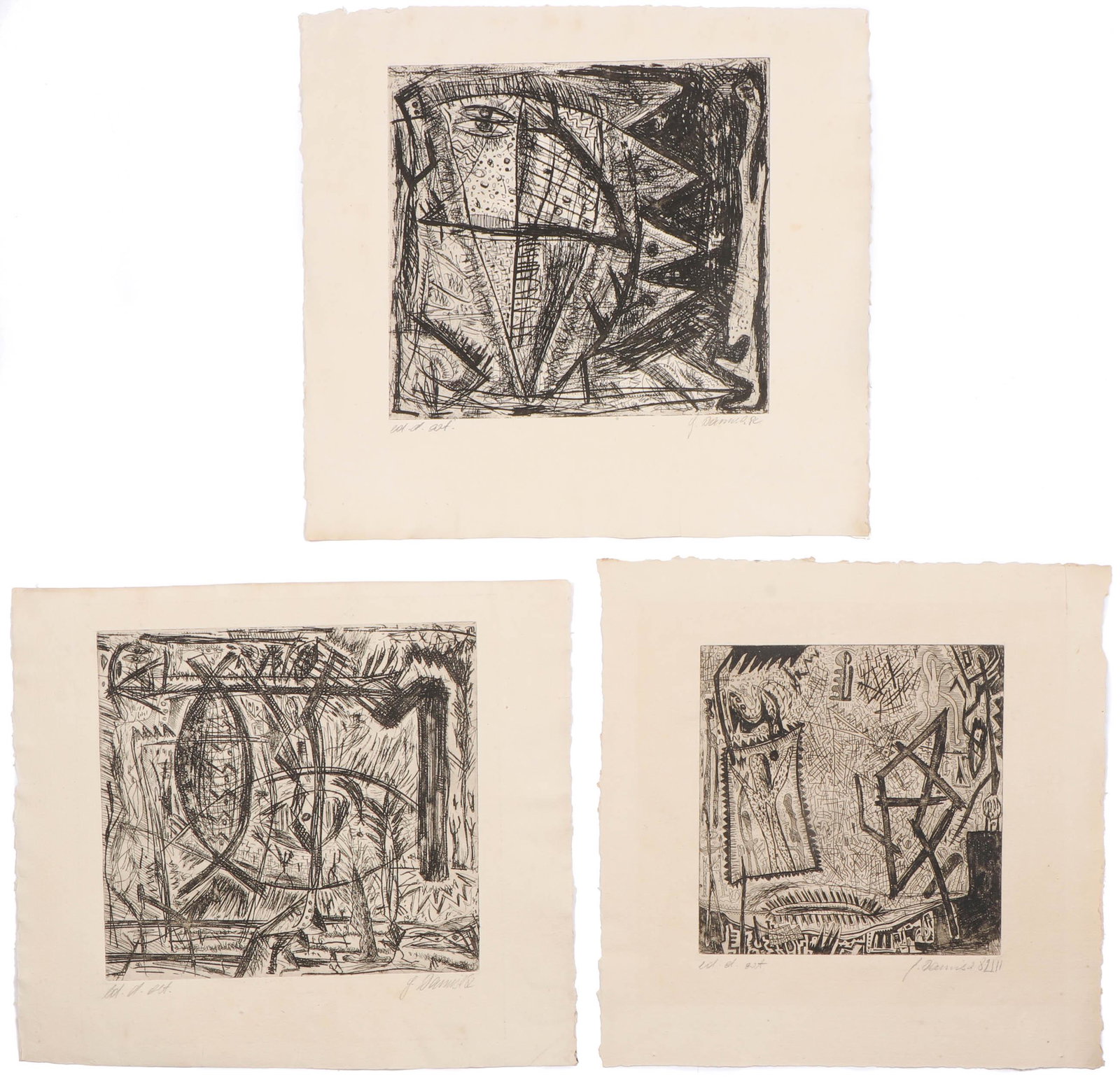 Gunter Damisch (Austrian, 1958-2016) 3 Works (1 of 8)