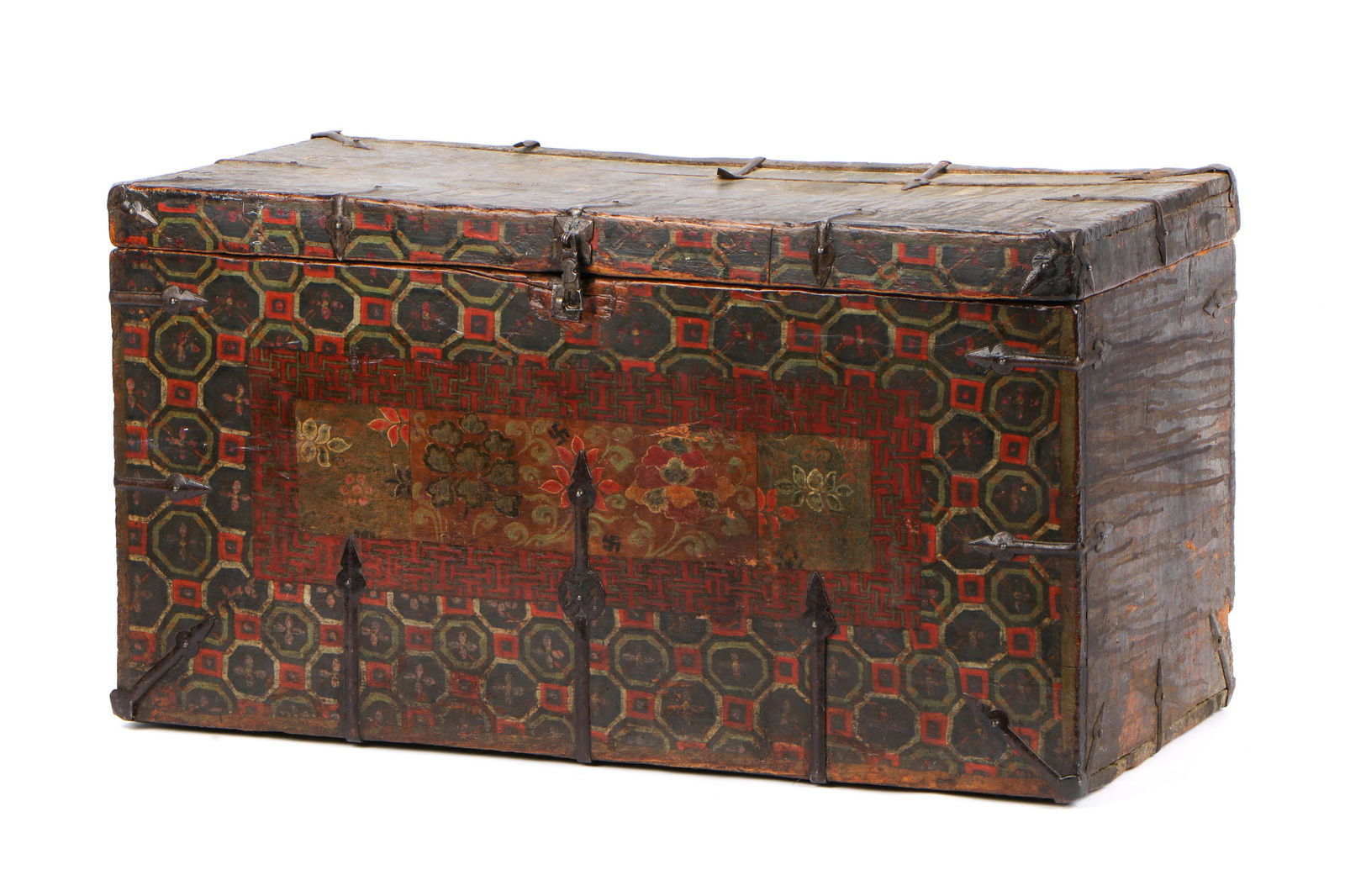 Fine Tibetan Painted Chest, 18th/19th Century (1 of 10)