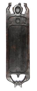 Ayurvedic Massage Table, Kerela, India, Early 20th C.,: Indian Anthropomorphic Ayurvedic Massage Table.With Chinese inscription. Size: 101'' x 28'' x 4'' (257 x 71 x 10 cm). Note: There Are No Hidden or Confidential Reserves in this Auction; All