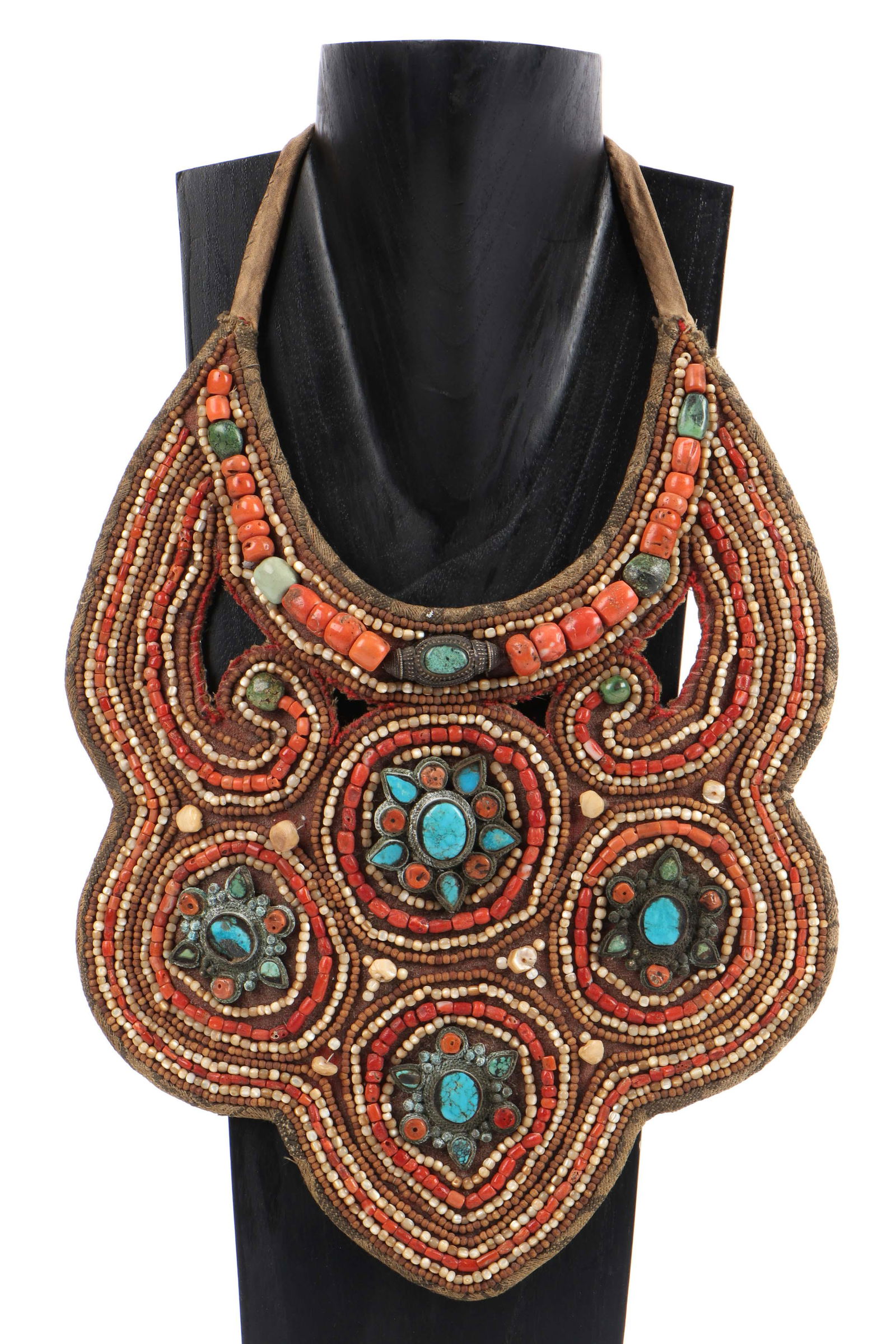 Antique Ladakh Necklace with Turquoise and Coral (1 of 4)