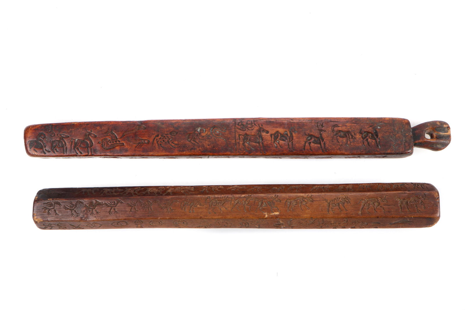 2 Carved Wood Torma Tsampa Molds, Tibet (1 of 6)