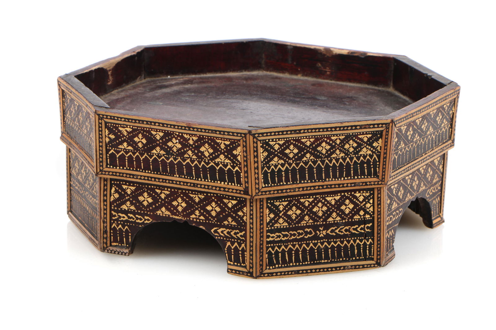 Carved Wood with Lacquer Betel Nut Tray, Cambodia (1 of 6)