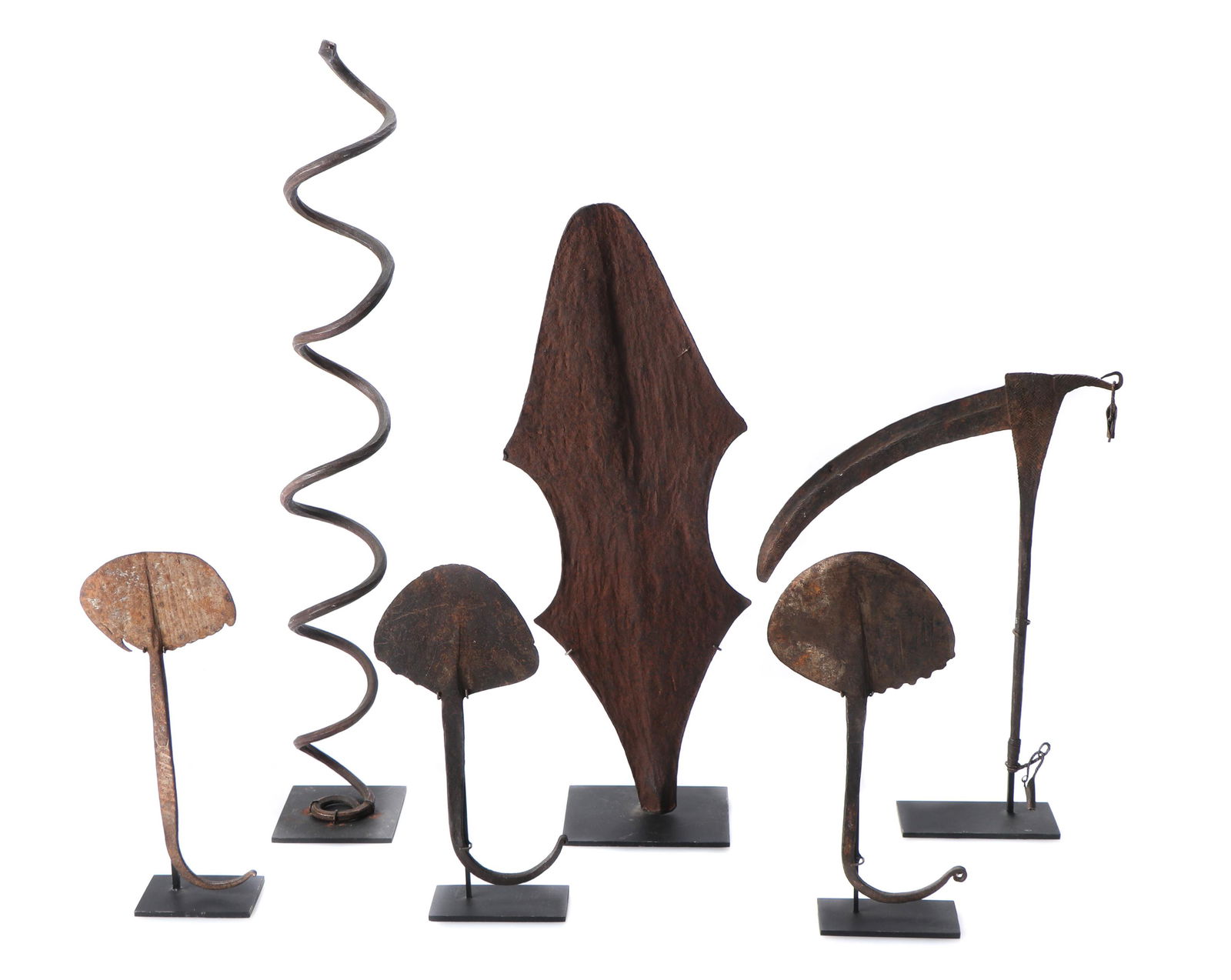 Group of African Iron and Copper Currency Pieces (1 of 9)