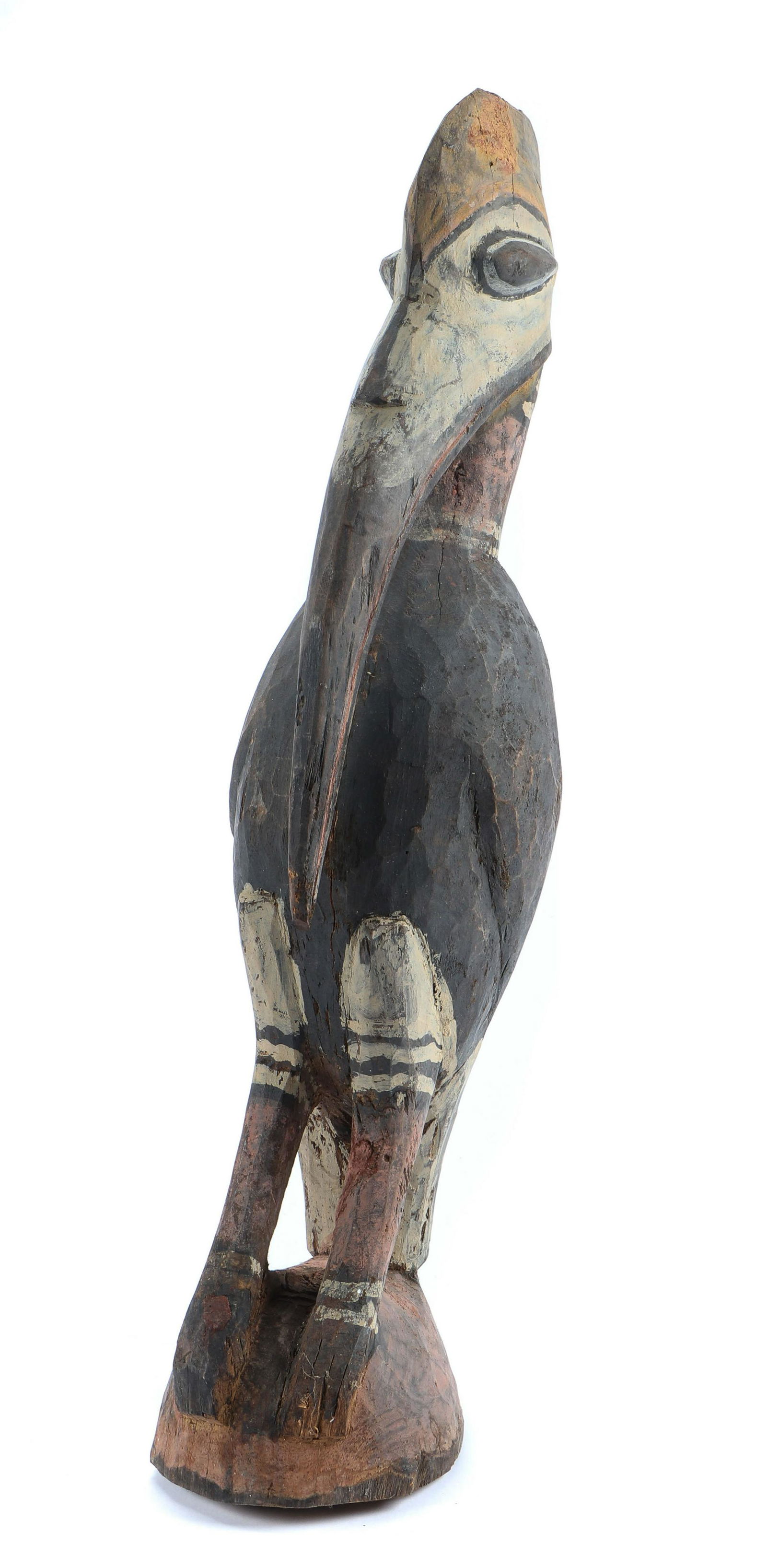 PNG Sepik River Carved Wood Hornbill Figure (1 of 6)