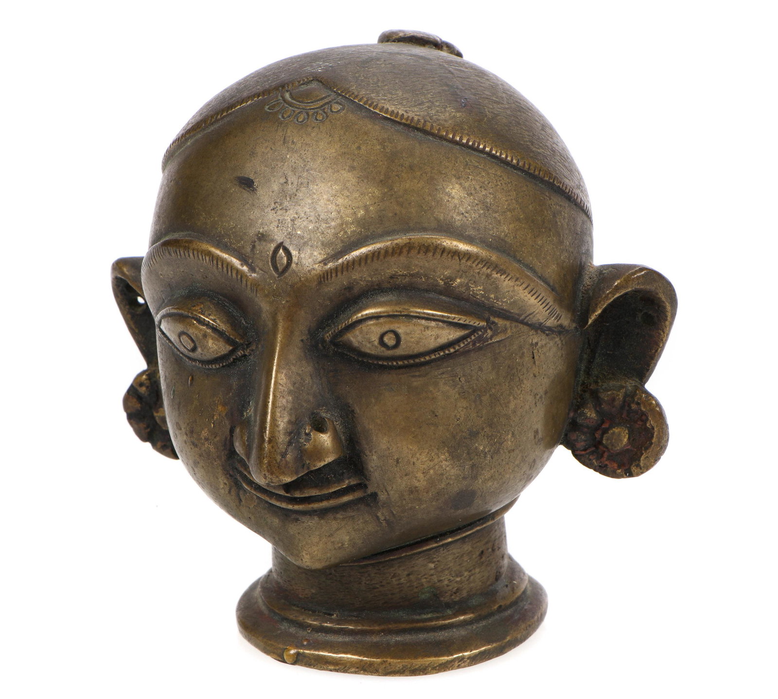 Antique Indian Bronze Bust, 18th/19th C. (1 of 6)