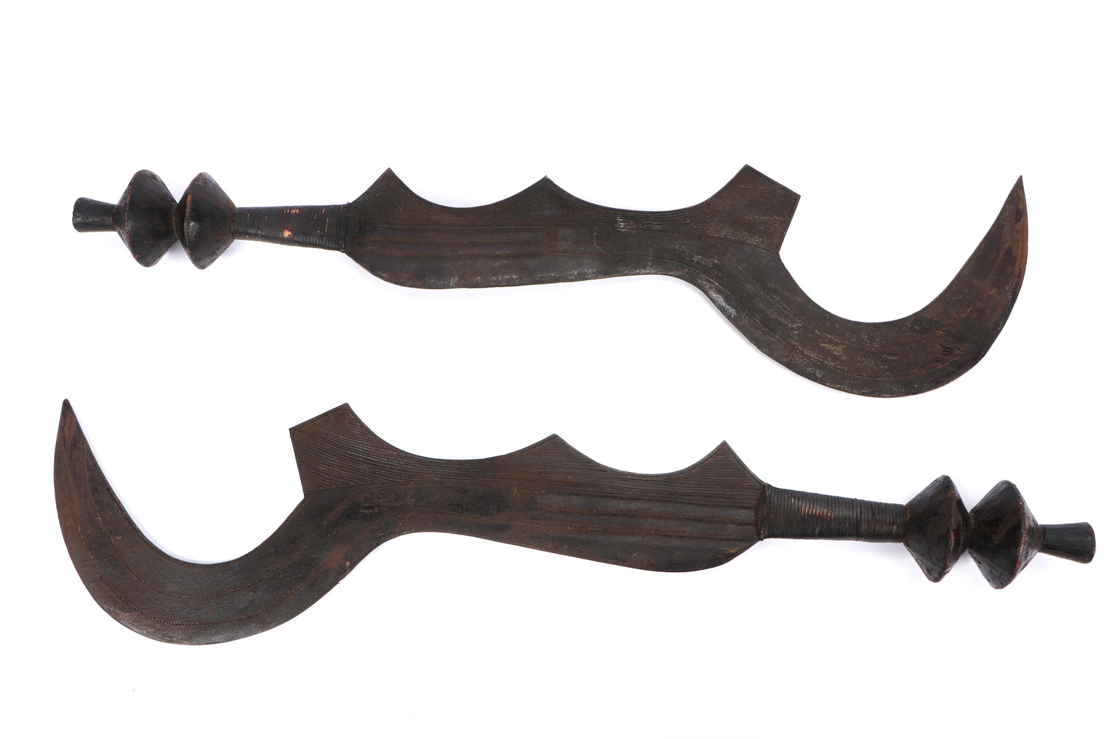 Two African Kuba Metal Throwing Knives, Congo (1 of 6)