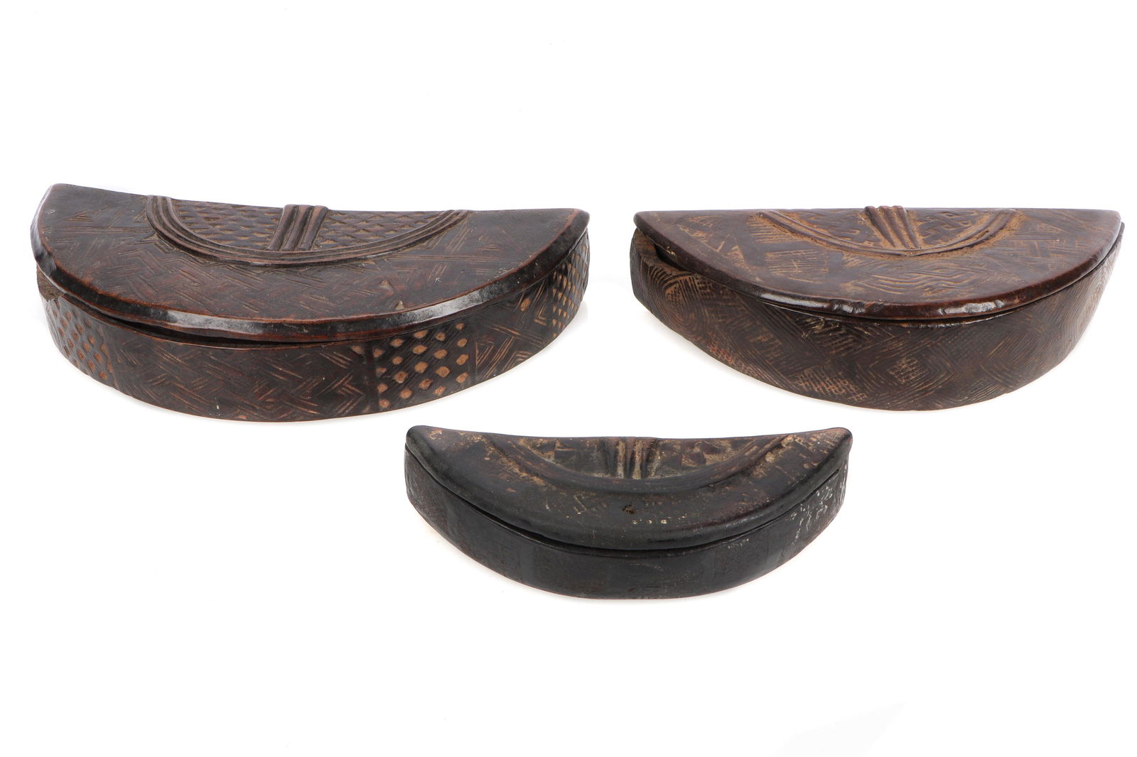 3 Vintage African Kuba Tukula Powder Containers (1 of 6)