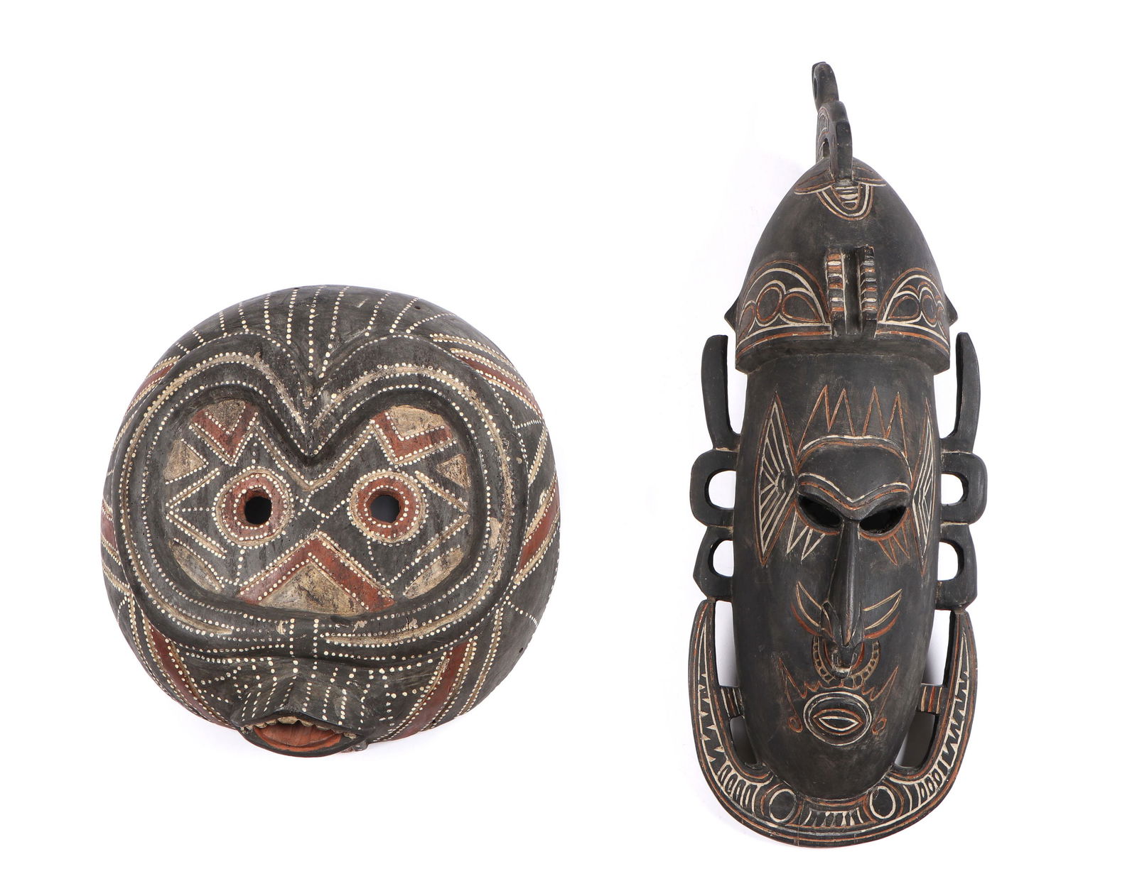 Two West African Polychrome Masks (1 of 8)