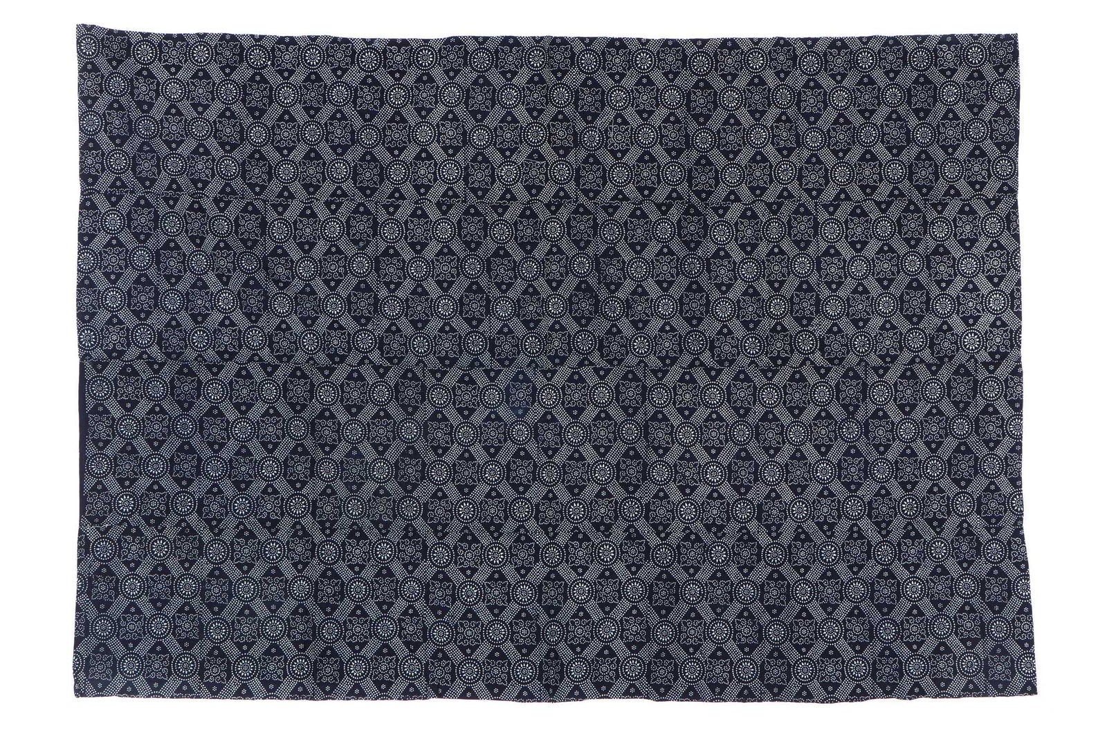 Han Chinese Stenciled Batik Blanket, mid 20th c. (1 of 9)