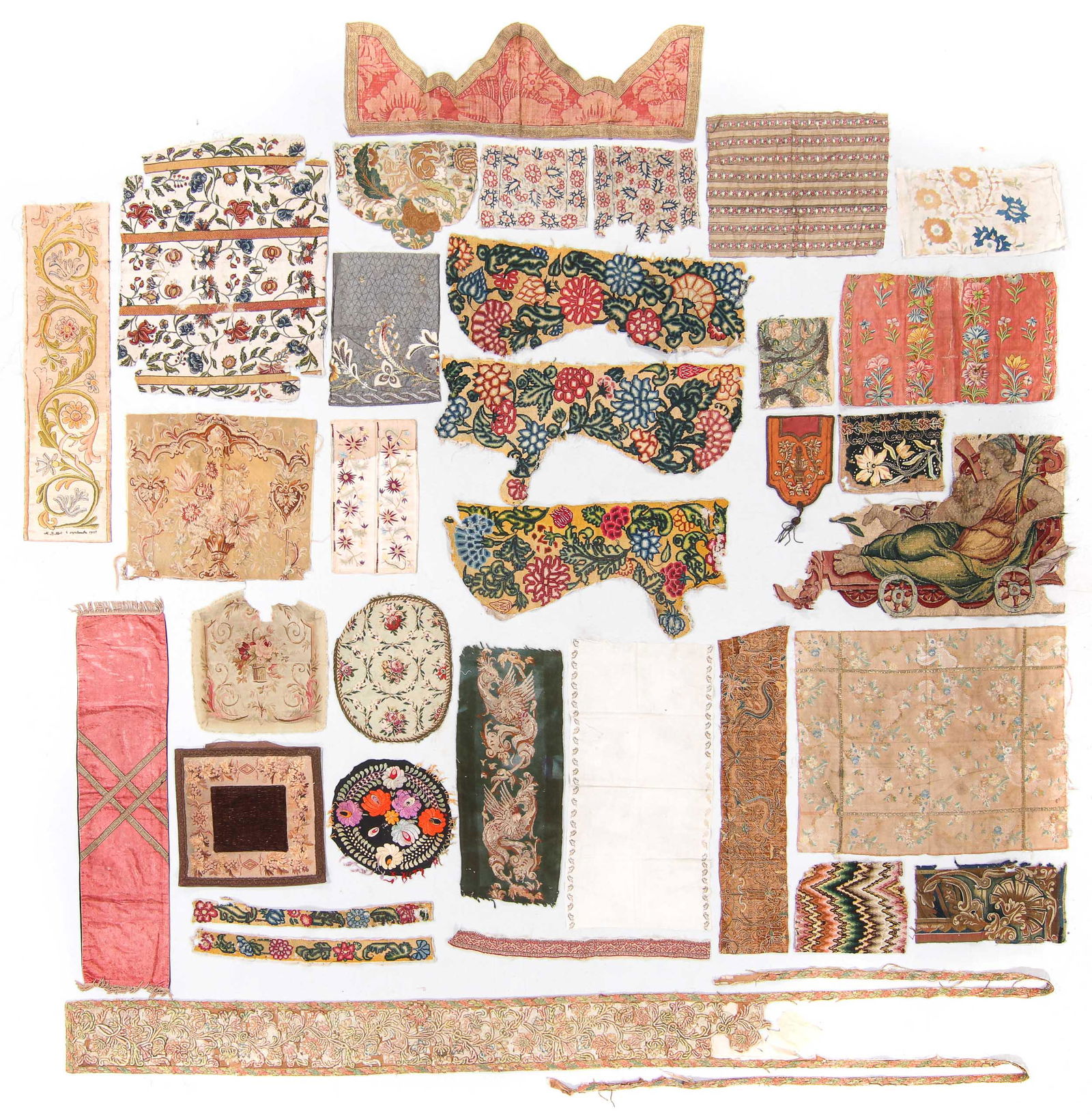 Study Group of Antique Textile Fragments (1 of 10)