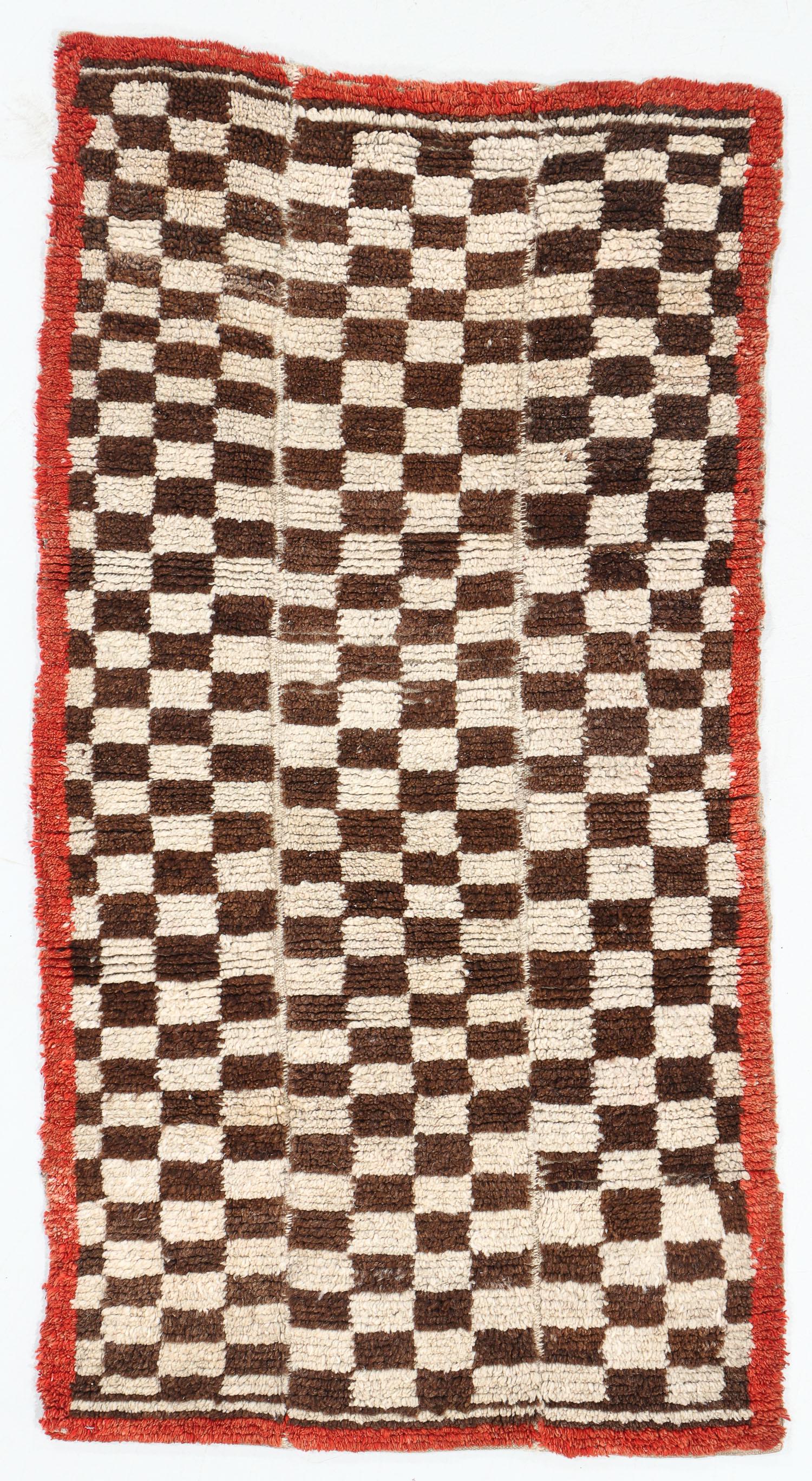 Tsuk Truk Checkerboard Rug, Tibet, Early 20th C., 2'7'' (1 of 5)