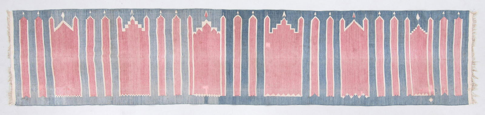 7 Niche Saf Dhurrie, India, Circa 1900, 3'5'' x 16'9'' (1 of 4)