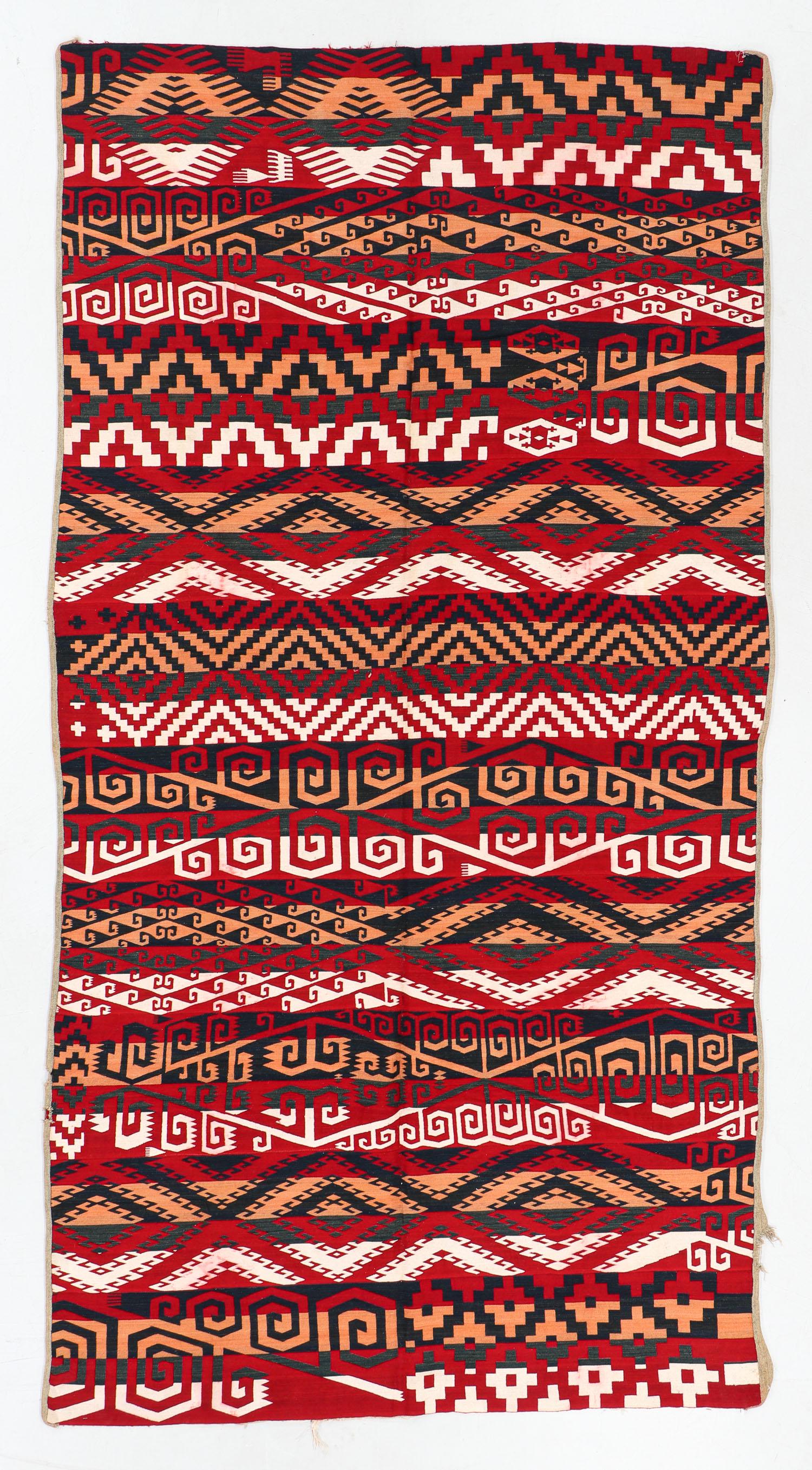 Central Asian Kilim, Circa 1900, 6'2'' x 12'1'' (1 of 4)