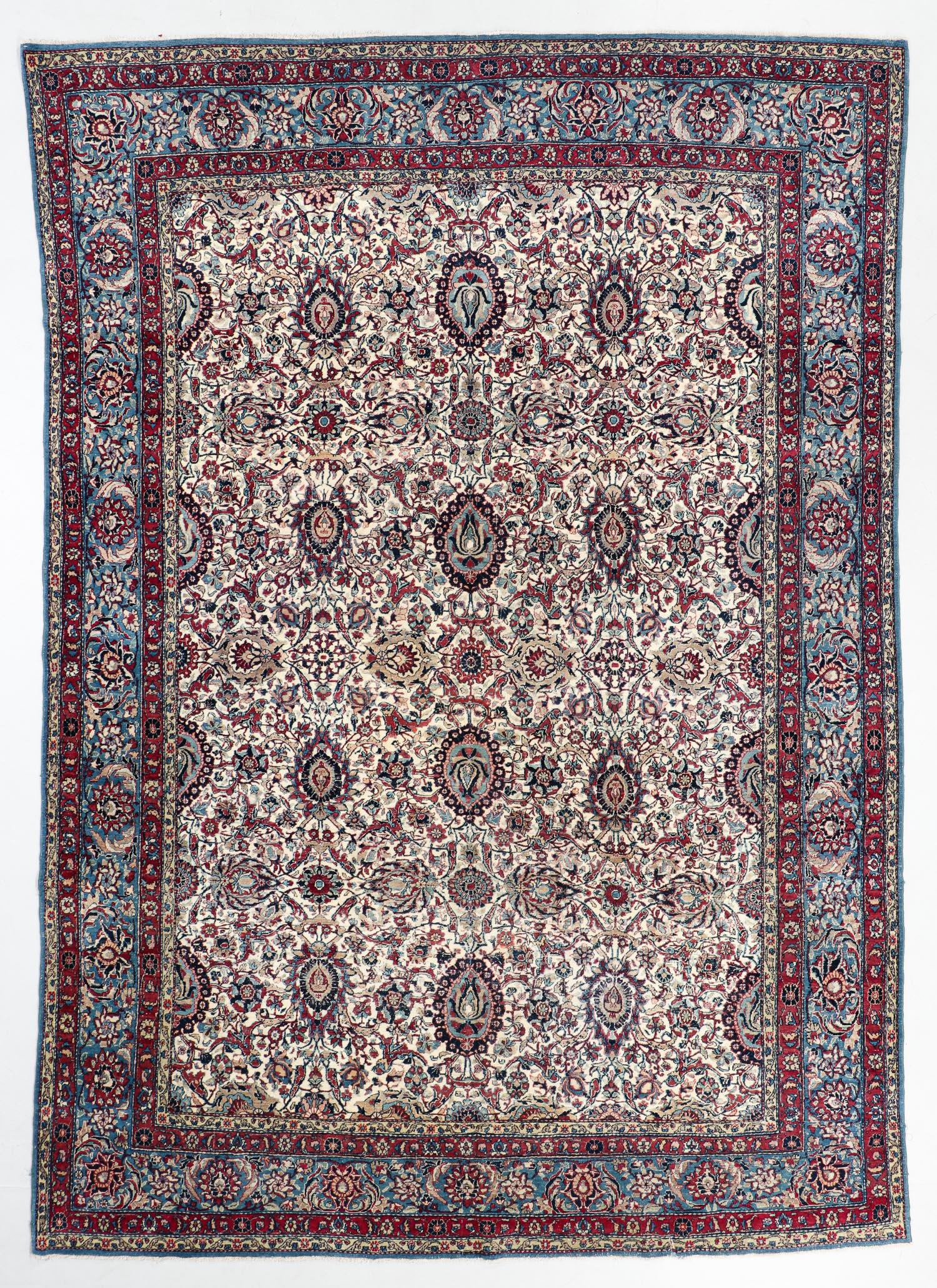 Ivory Field Tehran Rug, Persia, Circa 1900, 8'7'' x (1 of 5)