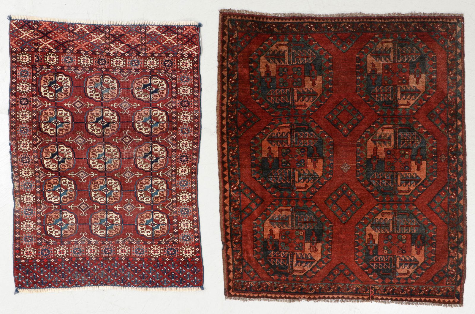 Two Estate Antique Turkmen Rugs (1 of 8)