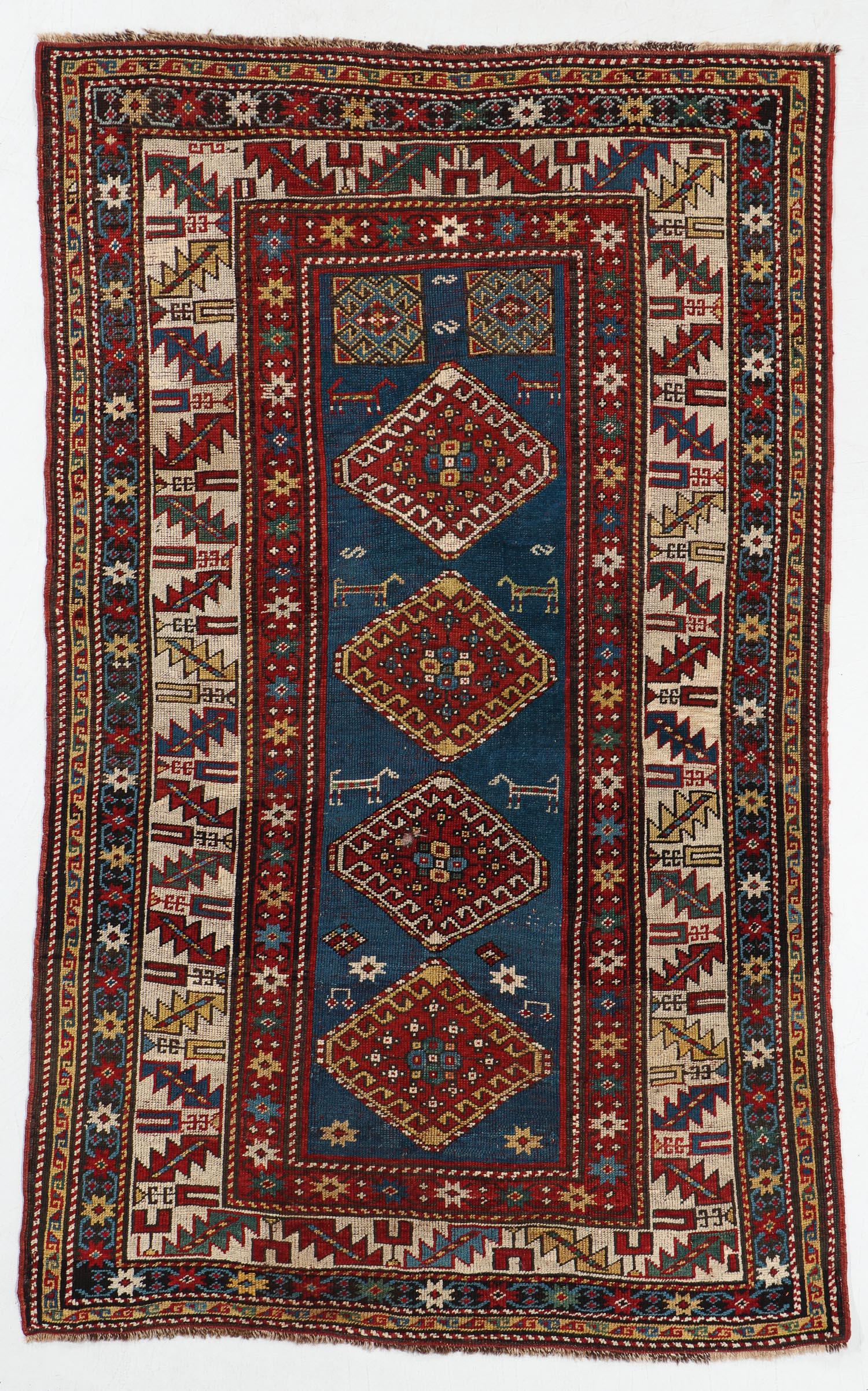 Kazak Rug, Caucasus, Late 19th C., 3'9'' x 6'1'' (1 of 5)