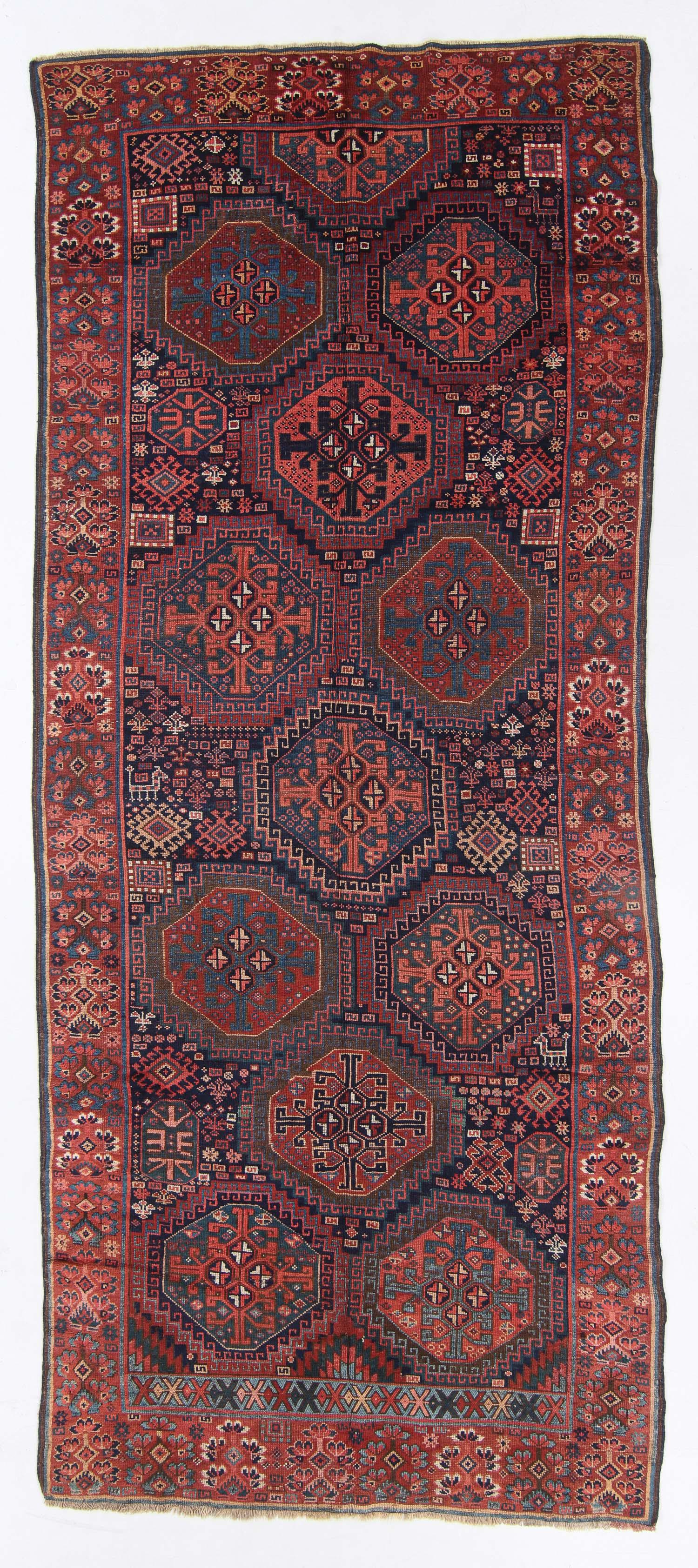 West Persian Kurd Rug, Late 19th C., 5'10'' x 14'3'' (1 of 5)