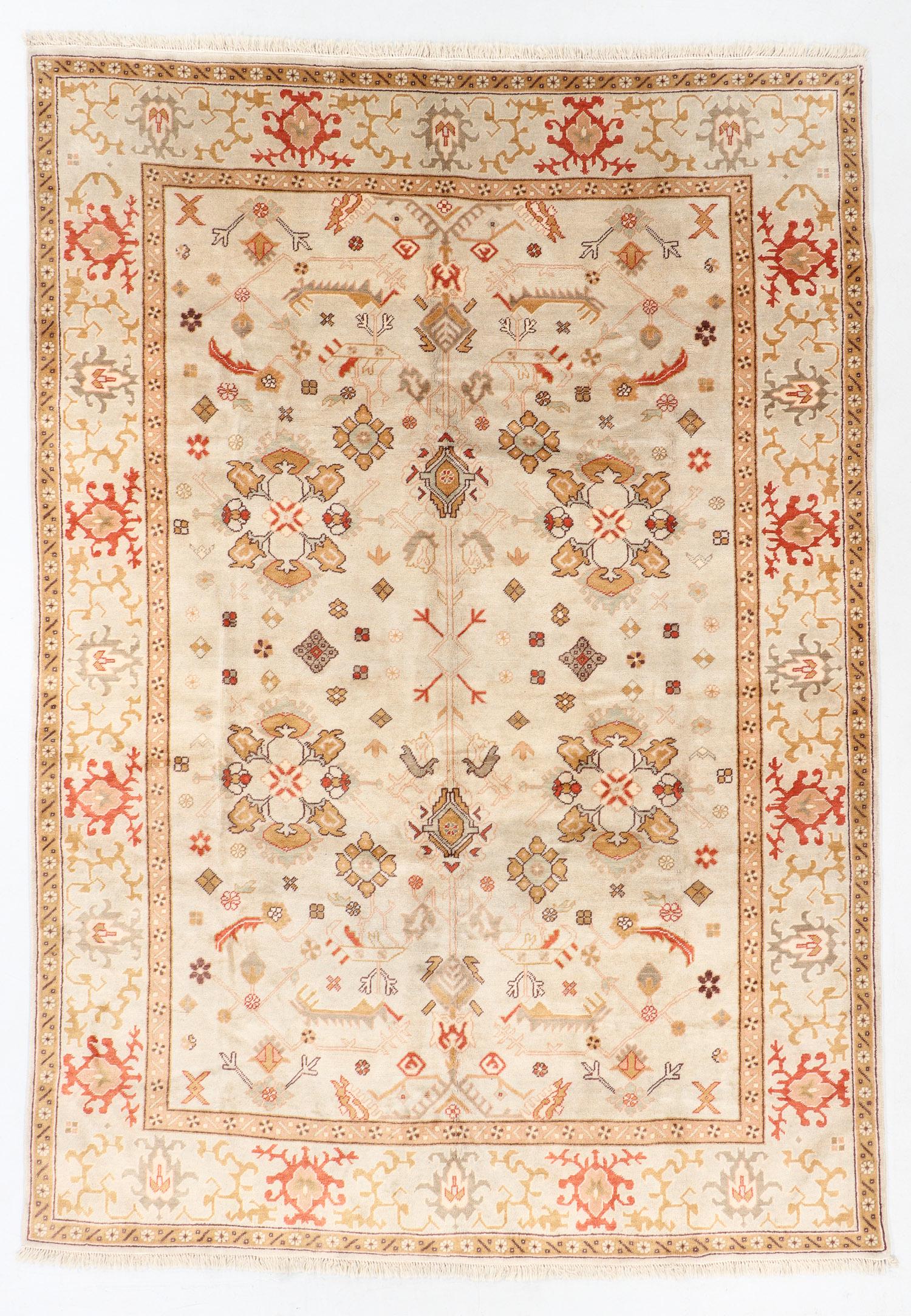 Vintage Oushak Rug, Turkey, Late 20th C., 8'7'' x (1 of 5)