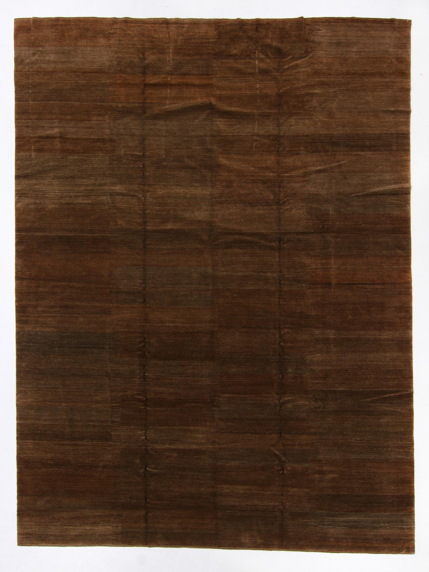 Modernist Plain Field Rug, Nepal, 10'1'' x 13'5'': Modernist Plain Field Rug, Nepal, 10'1'' x 13'5'' (307 x 409 cm). Weight: 85 lbs . Wool. Note: There Are No Hidden or Confidential Reserves in this Auction; All Acceptable Bidding Commences at the Onl