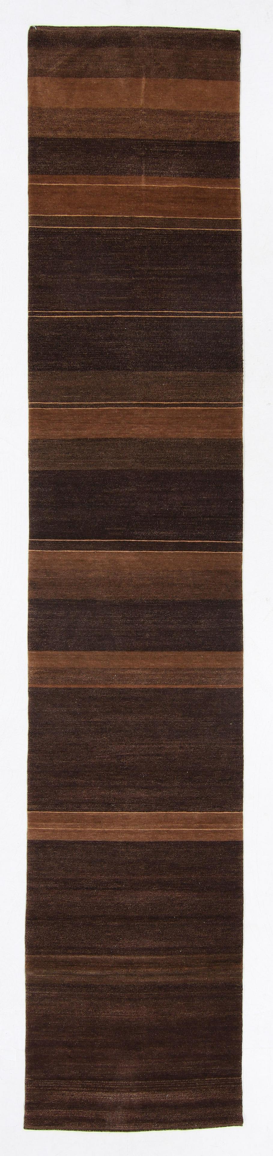 Modernist Striped Rug, Nepal, 2'10'' x 14'3'': Modernist Striped Rug, Nepal, 2'10'' x 14'3'' (86 x 434 cm). Weight: 27 lbs. Wool. Note: There Are No Hidden or Confidential Reserves in this Auction; All Acceptable Bidding Commences at the Online St