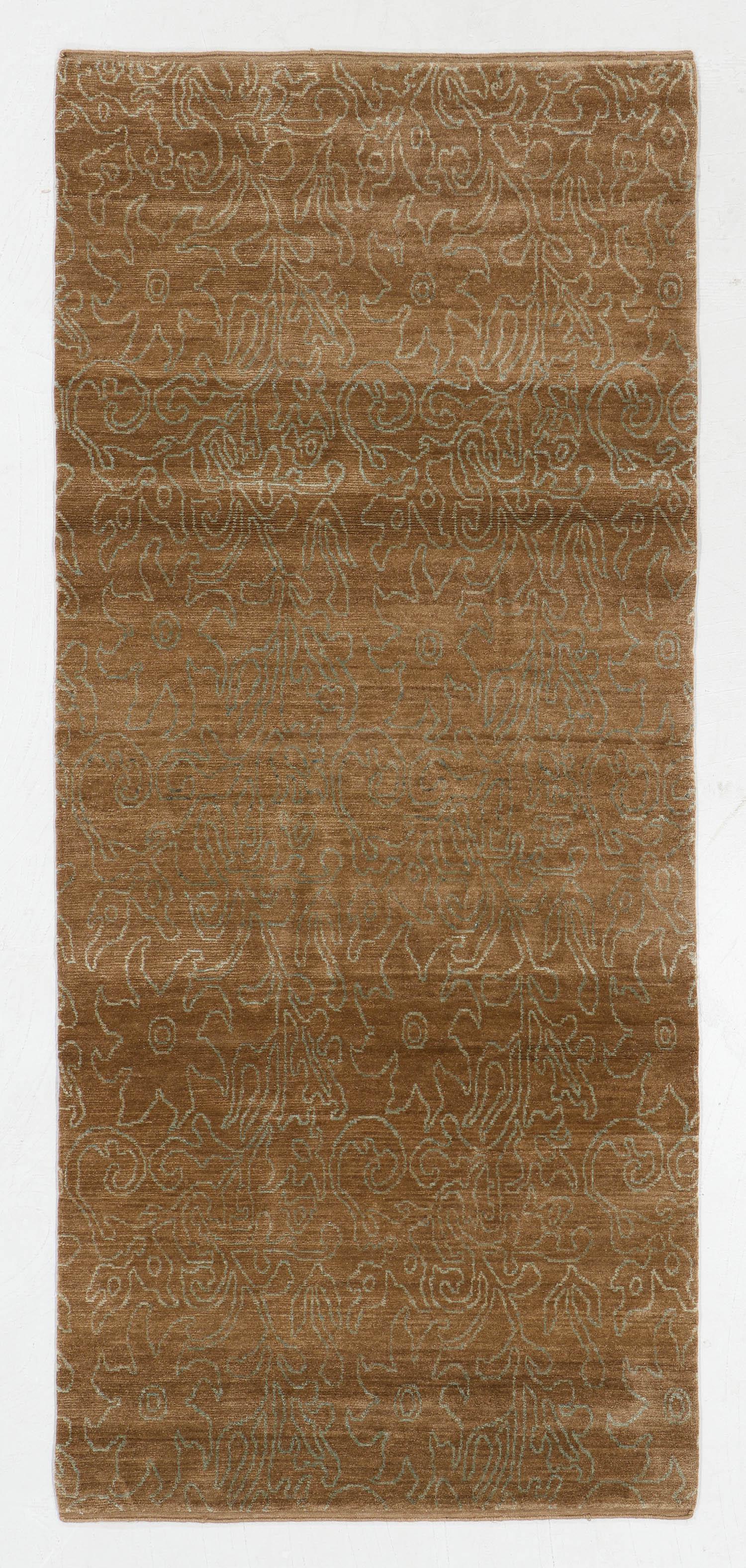 Modern Tibetan Rug, Nepal, 3'2'' x 7'4'': Modern Tibetan Rug, Nepal, 3'2'' x 7'4'' (97 x 224 cm). Weight: 15 lbs. Wool. Note: There Are No Hidden or Confidential Reserves in this Auction; All Acceptable Bidding Commences at the Online Start P