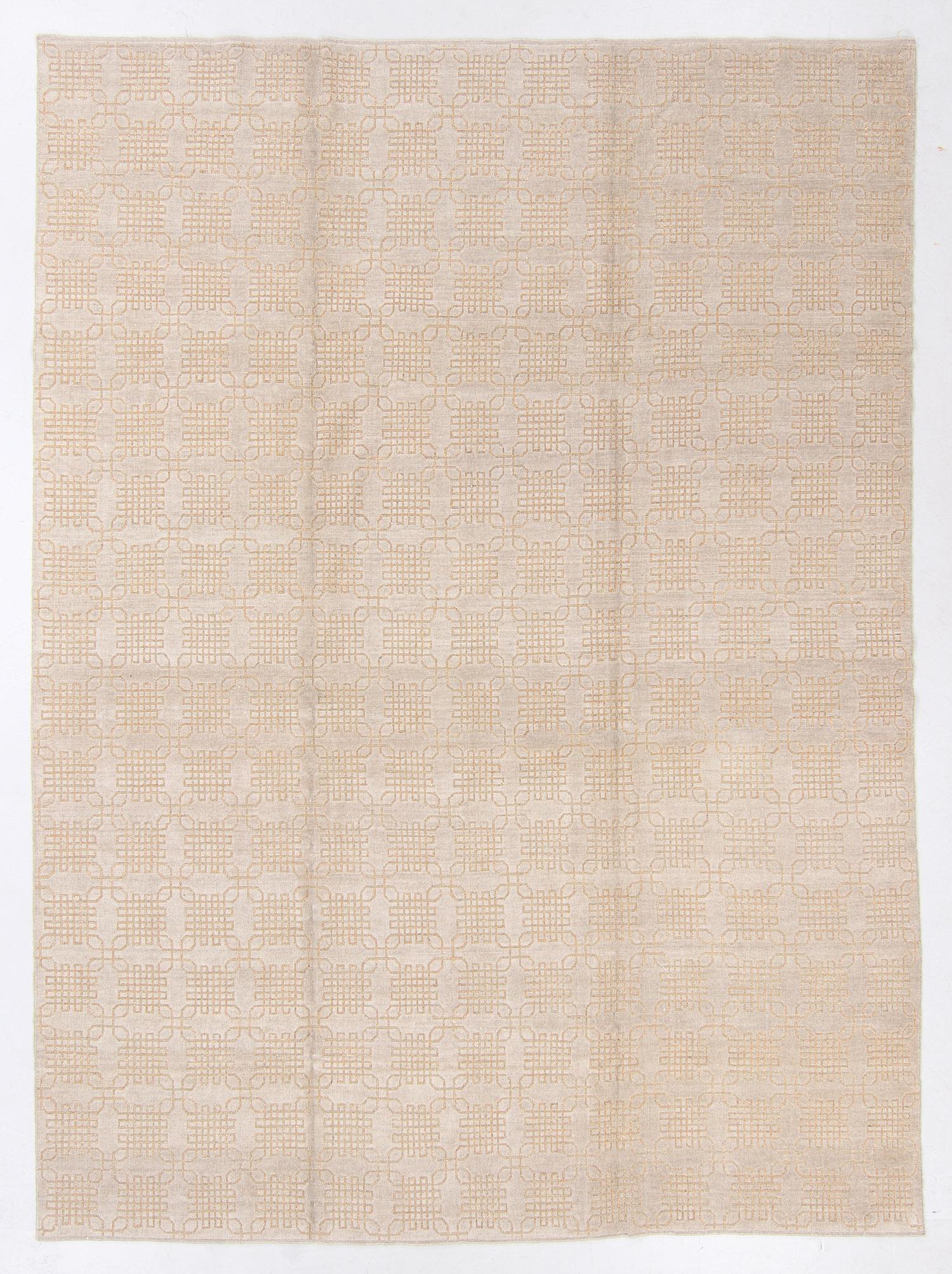 Modernist Tibetan Rug, Nepal, 8'11'' x 12'4'': Modernist Tibetan Rug, Nepal, 8'11'' x 12'4'' (272 x 376 cm). Weight: 48 lbs. Wool. Note: There Are No Hidden or Confidential Reserves in this Auction; All Acceptable Bidding Commences at the Online S