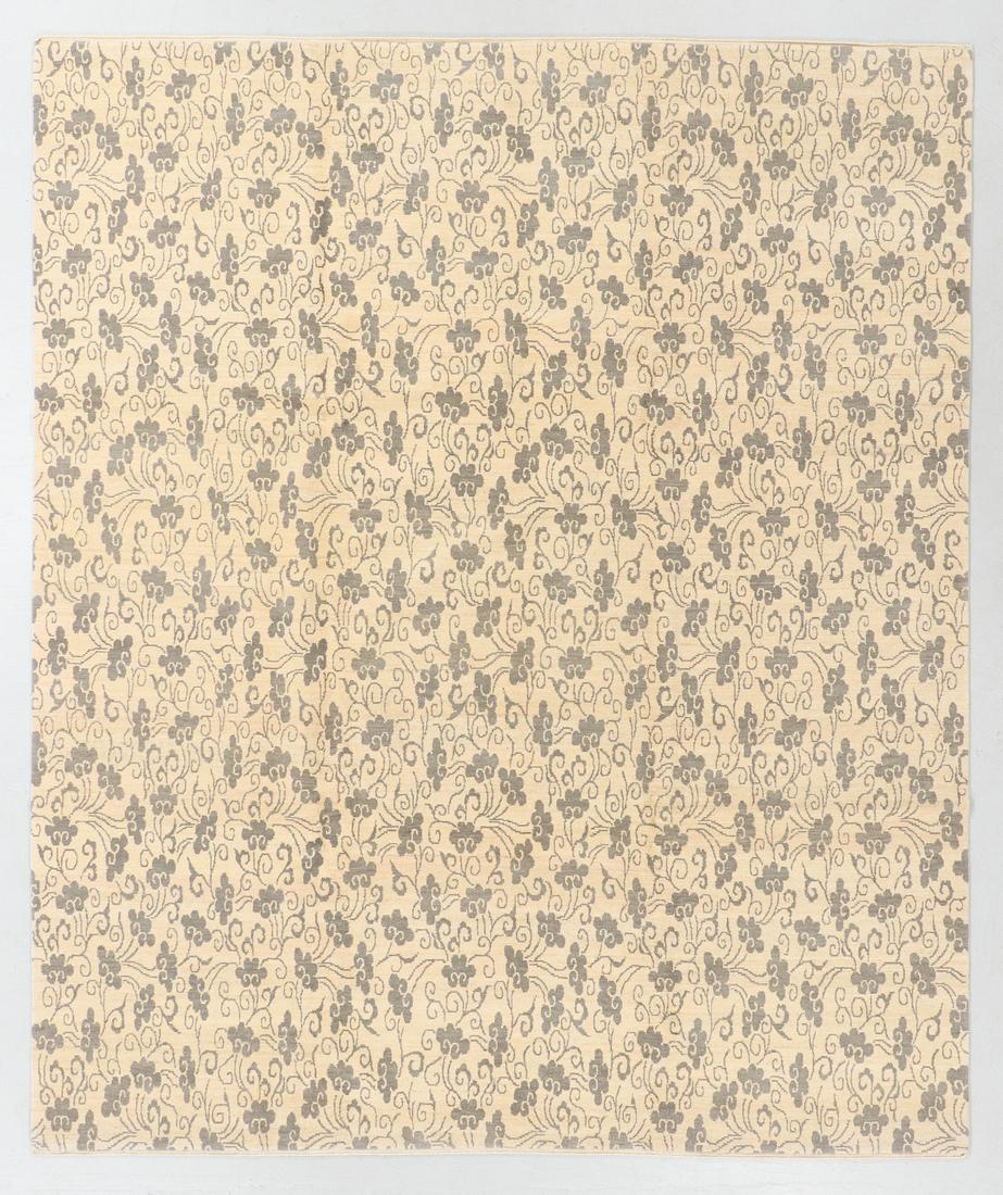 Modern Tibetan Rug, Nepal, 8'3'' x 9'10'': Modern Tibetan Rug, Nepal, 8'3'' x 9'10'' (251 x 300 cm). Weight: 54 lbs. Wool. Note: There Are No Hidden or Confidential Reserves in this Auction; All Acceptable Bidding Commences at the Online Start