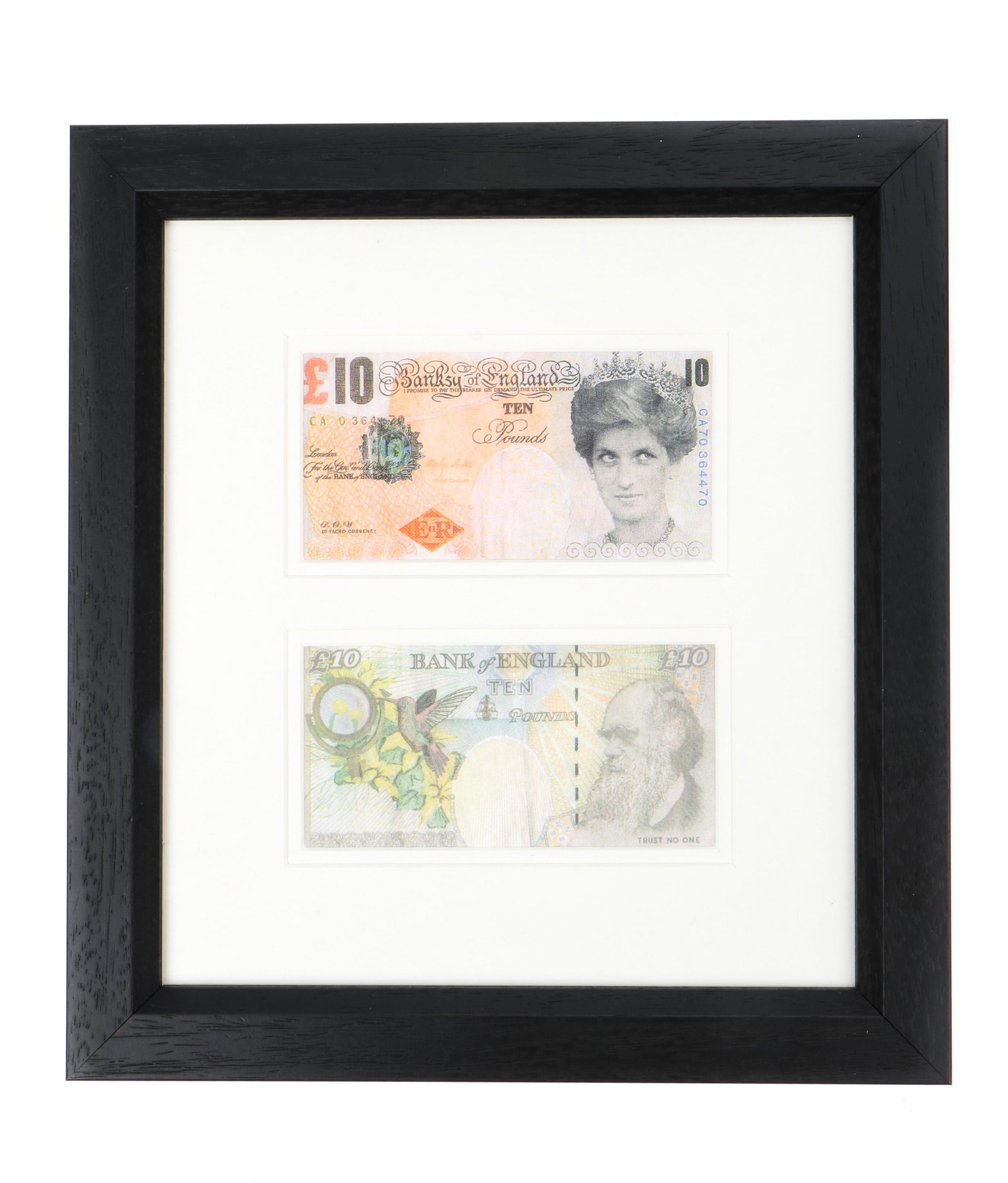Banksy (English, b. 1973) 2 "Di Faced" Tenners: Banksy (British, b. 1973) Two "Di Faced Tenners" Di Facedâ€™ is a pun on the word â€˜defacedâ€™ and refers to the fact that here Banksy has altered the familiar £10 British note by