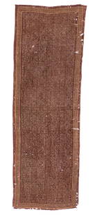 Resist Dyed Textile Wall Hanging, 19th c. or Earlier: Hanging of hand spun, hand woven cotton cloth wax resist (batik) dyed in imitation of Indian trade cloth. Design of hamsa geese surrounding a figure composed of concentric circles surrounded by wavy