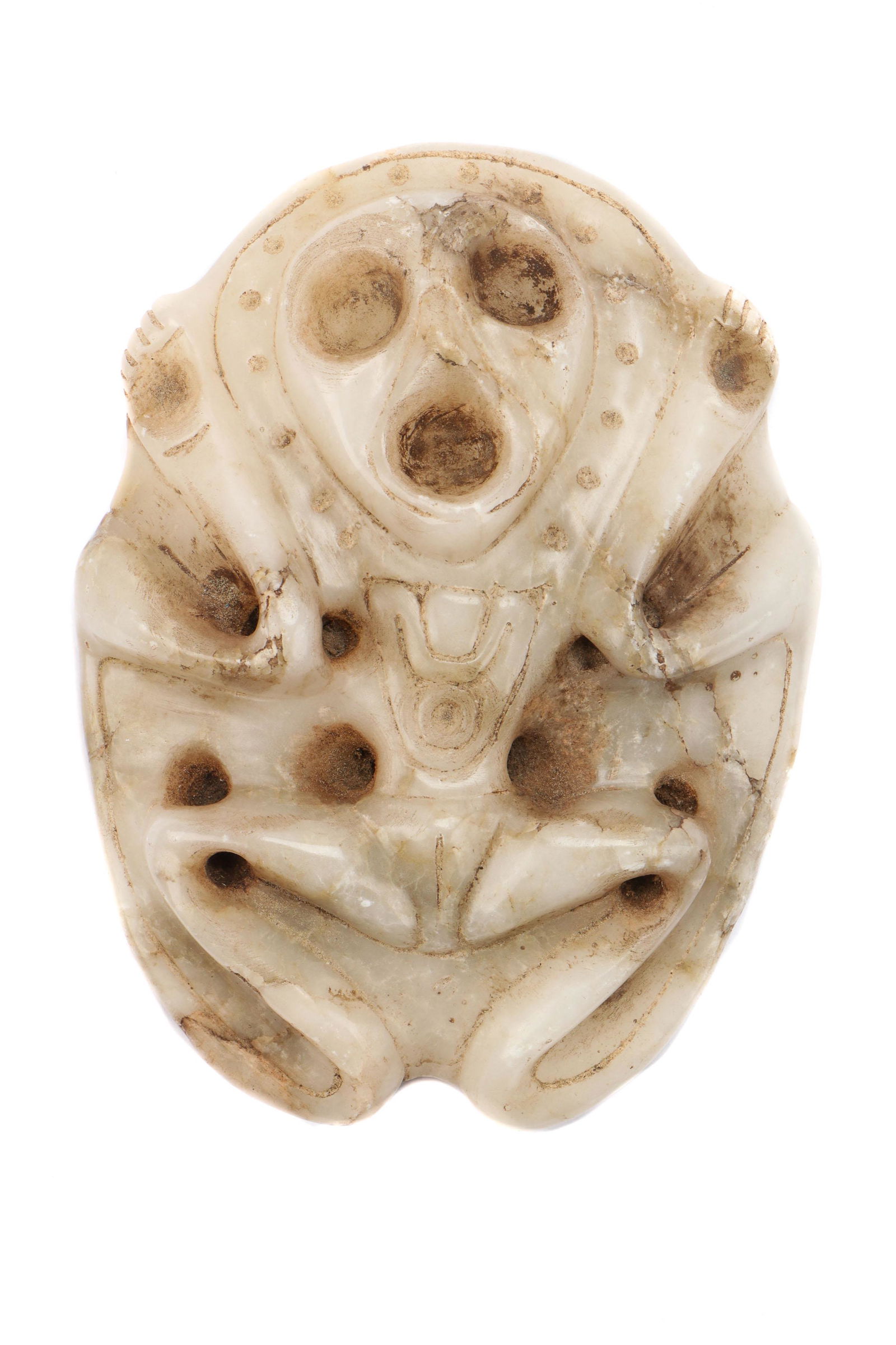 Taino Anthropic Cemi Stamp the Frog Goddess Atabey (1 of 6)