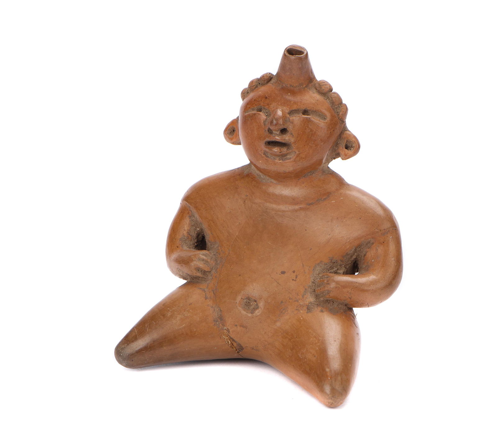 Pre-Columbian Nayarit Pottery Figure Whistle (1 of 7)