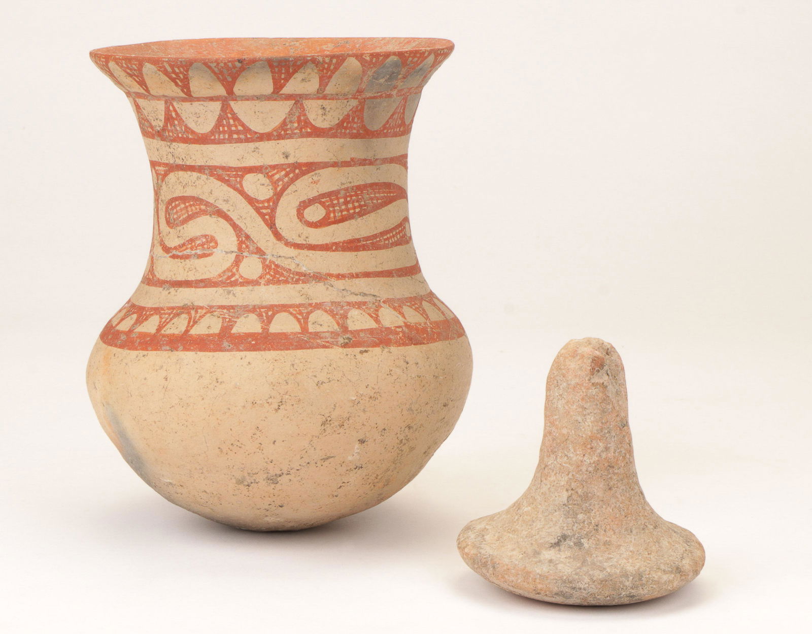 Ancient Ban Chiang Vessel and Pottery Anvil, Thailand (1 of 6)