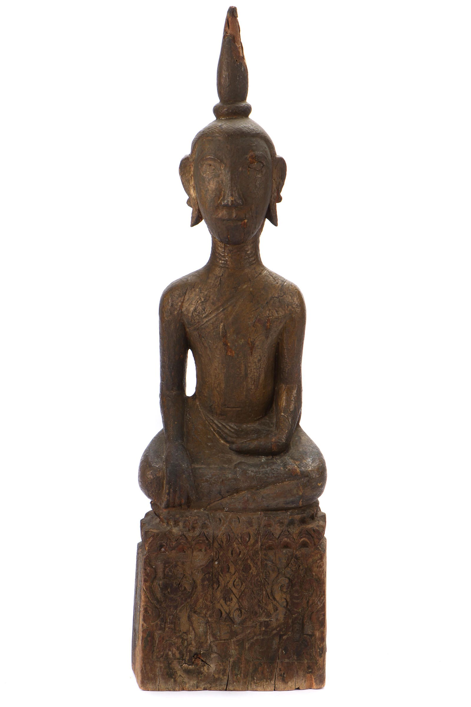 Lao-Thai Wood Buddha, Northeastern Siam, c.1900. (1 of 10)