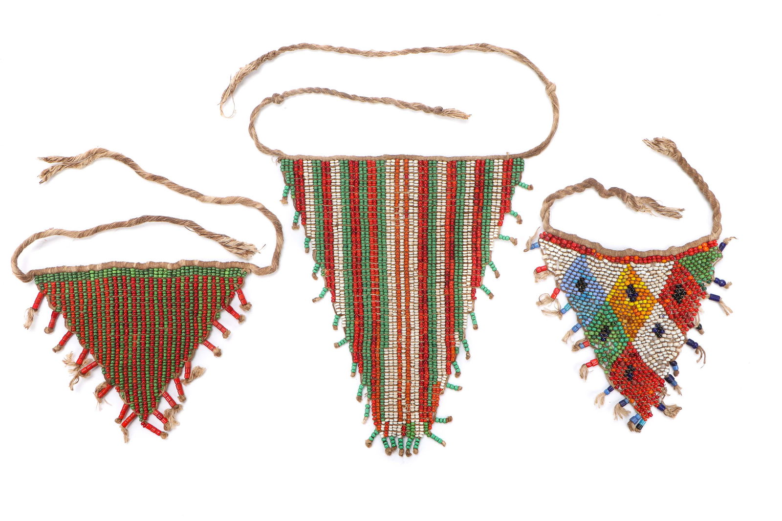 3 Old Kirdi Beaded Cache-Sex Aprons, Cameroon (1 of 8)