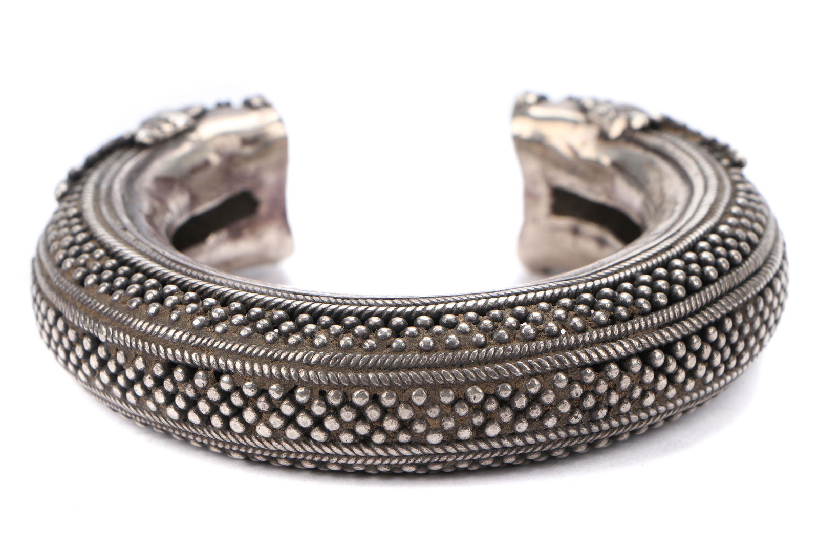 Antique Silver Bracelet with Granulation, India (1 of 5)