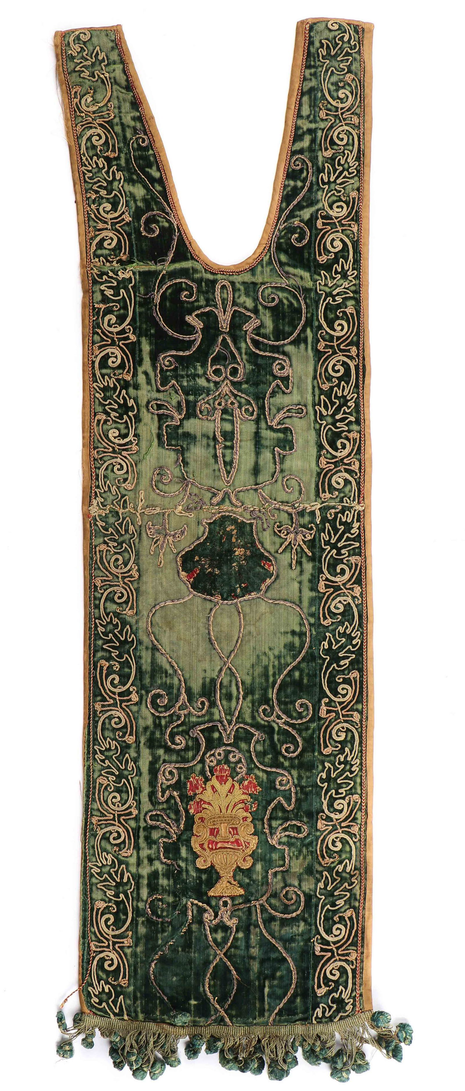 18th C. European Velvet and Metal Thread Embroidery (1 of 9)